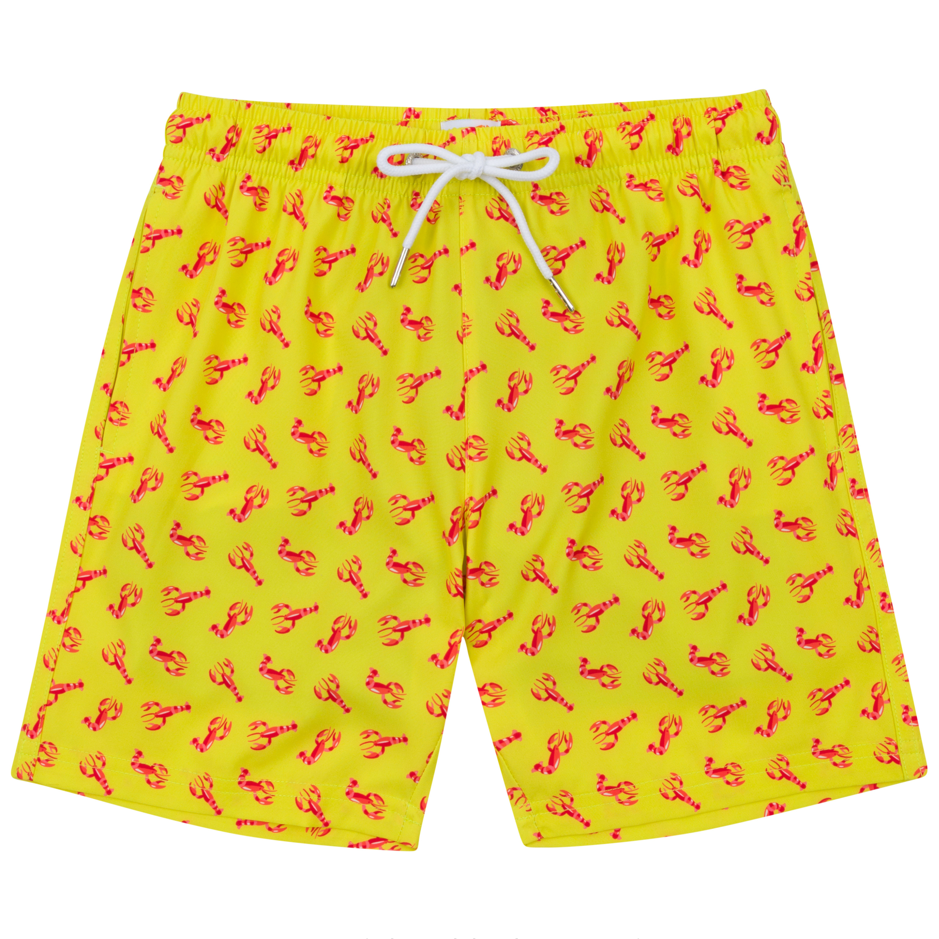 Boys Swim Trunks Boxer Brief Liner (sizes 6-14) | “Lobster"-6-8-Lobster-SwimZip UPF 50+ Sun Protective Swimwear & UV Zipper Rash Guards-pos1