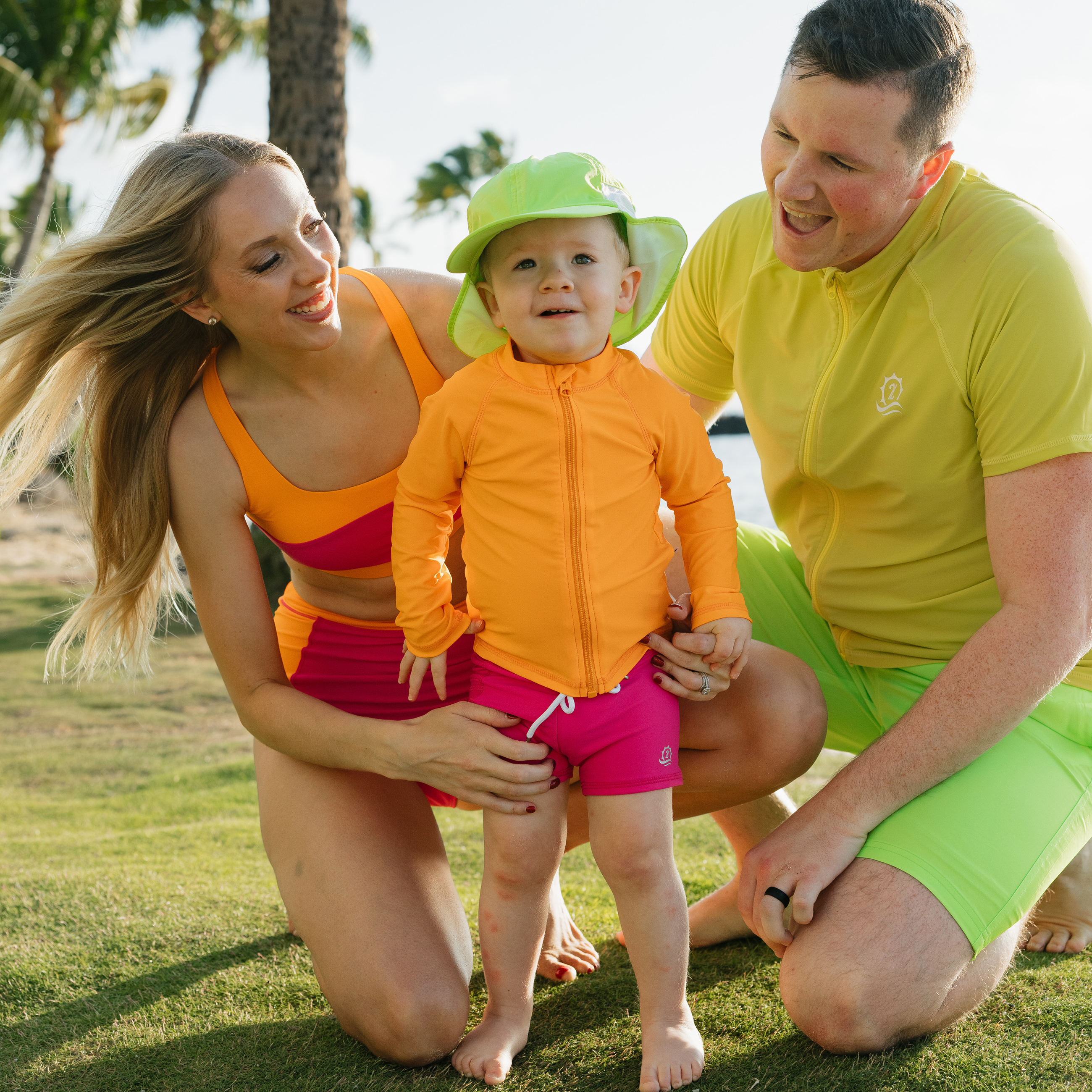 Kids Euro Swim Shorties | "Manic Magenta"-SwimZip UPF 50+ Sun Protective Swimwear & UV Zipper Rash Guards-pos8