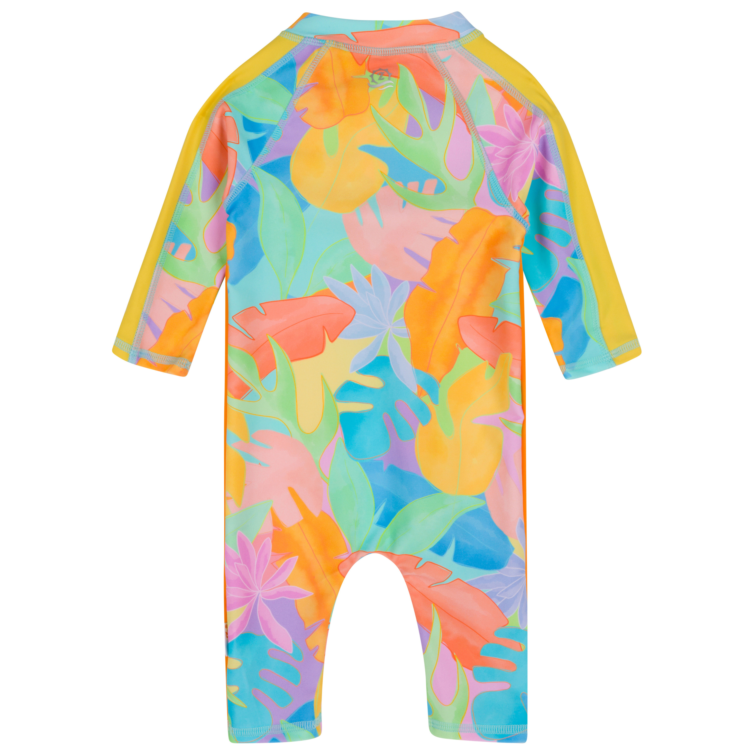 Sunsuit - Long Sleeve Romper Swimsuit | "Vibrant Vacay"-SwimZip UPF 50+ Sun Protective Swimwear & UV Zipper Rash Guards-pos9