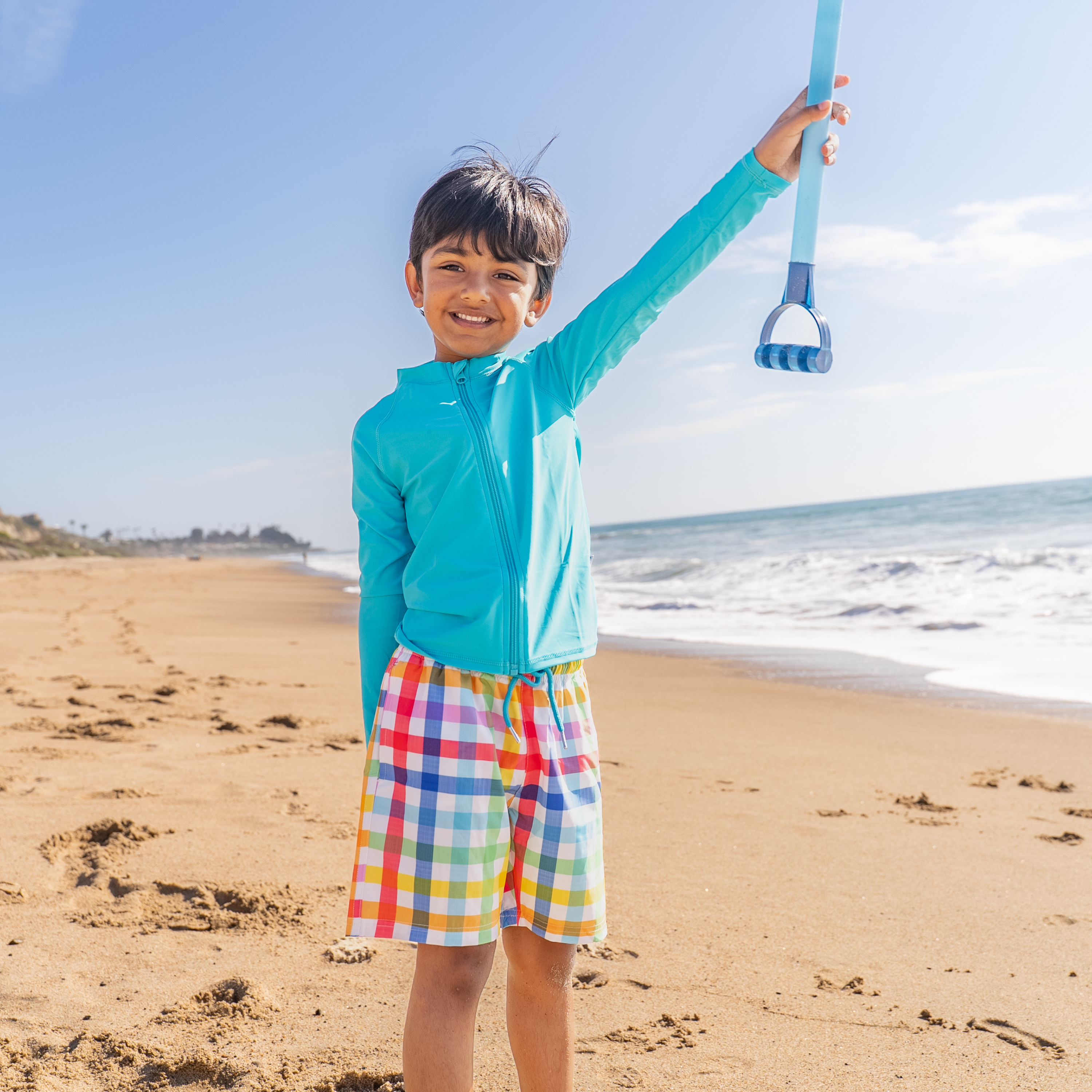 Boys Swim Trunks Boxer Brief Liner (sizes 6-14) | “Picnic Party"-SwimZip UPF 50+ Sun Protective Swimwear & UV Zipper Rash Guards-pos11