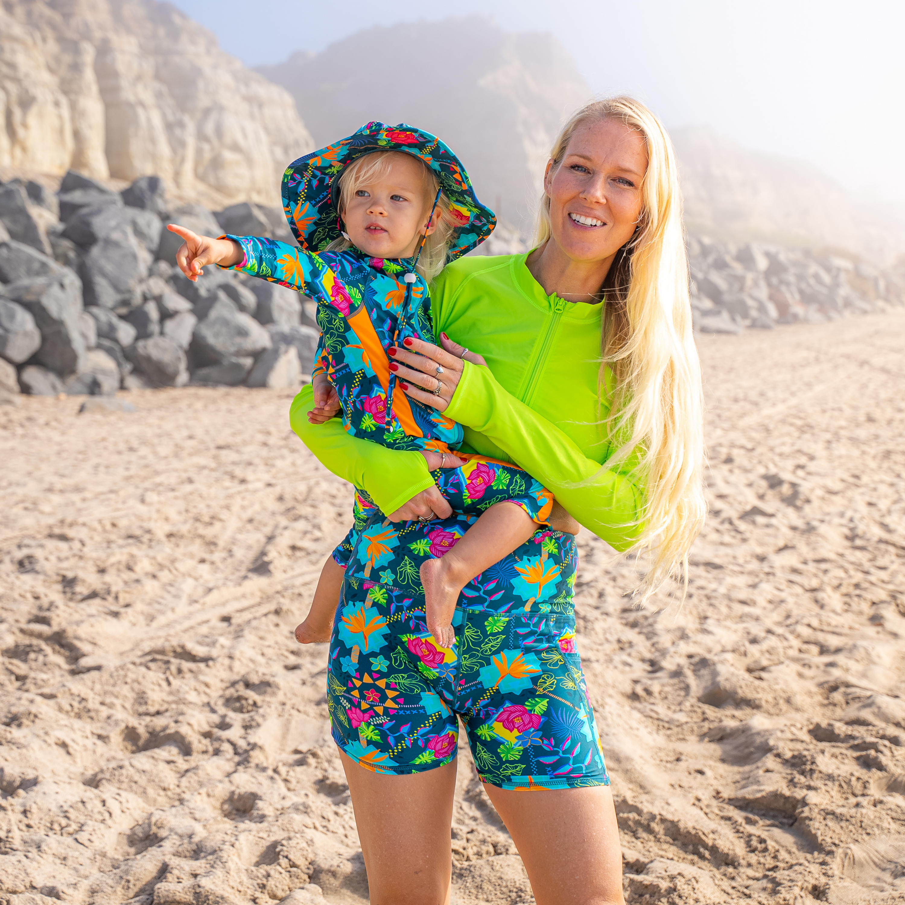 Women's Long Swim Bike Short with Pocket | “Summer Max"-SwimZip UPF 50+ Sun Protective Swimwear & UV Zipper Rash Guards-pos2