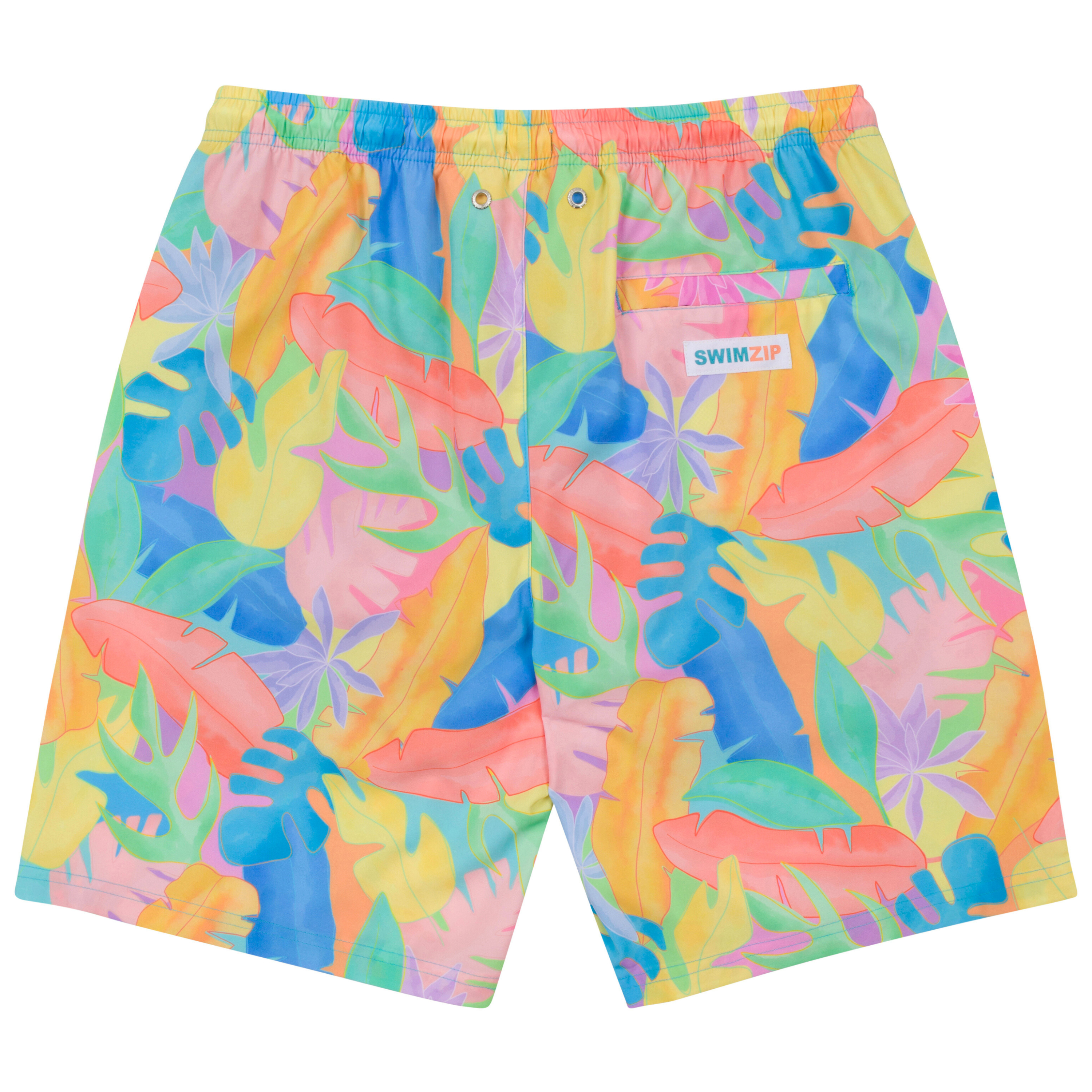 Men's 8" Swim Trunks Boxer Brief Liner | "Vibrant Vacay"-SwimZip UPF 50+ Sun Protective Swimwear & UV Zipper Rash Guards-pos14