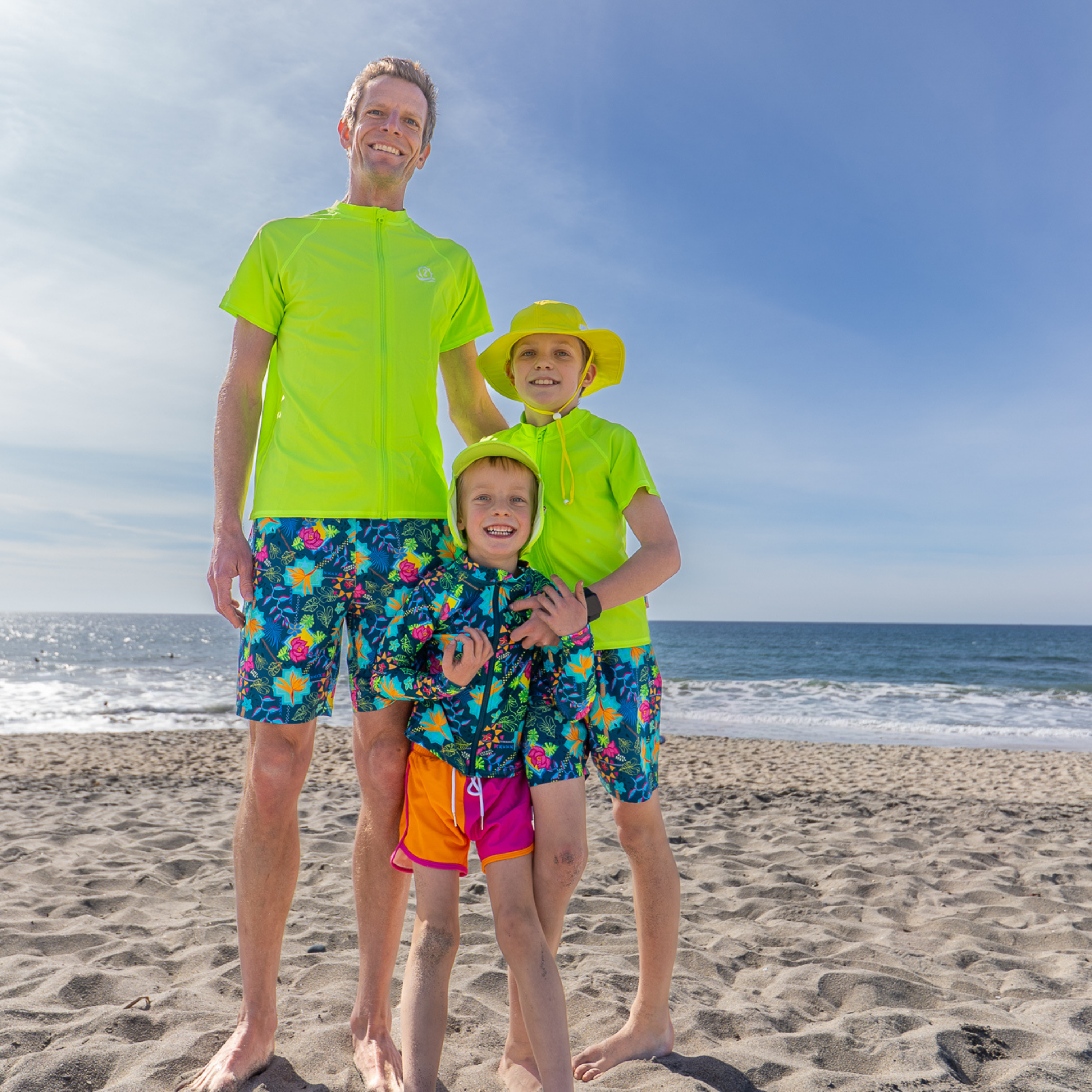 Kids Swim Track Shorts | "Surge"-SwimZip UPF 50+ Sun Protective Swimwear & UV Zipper Rash Guards-pos6