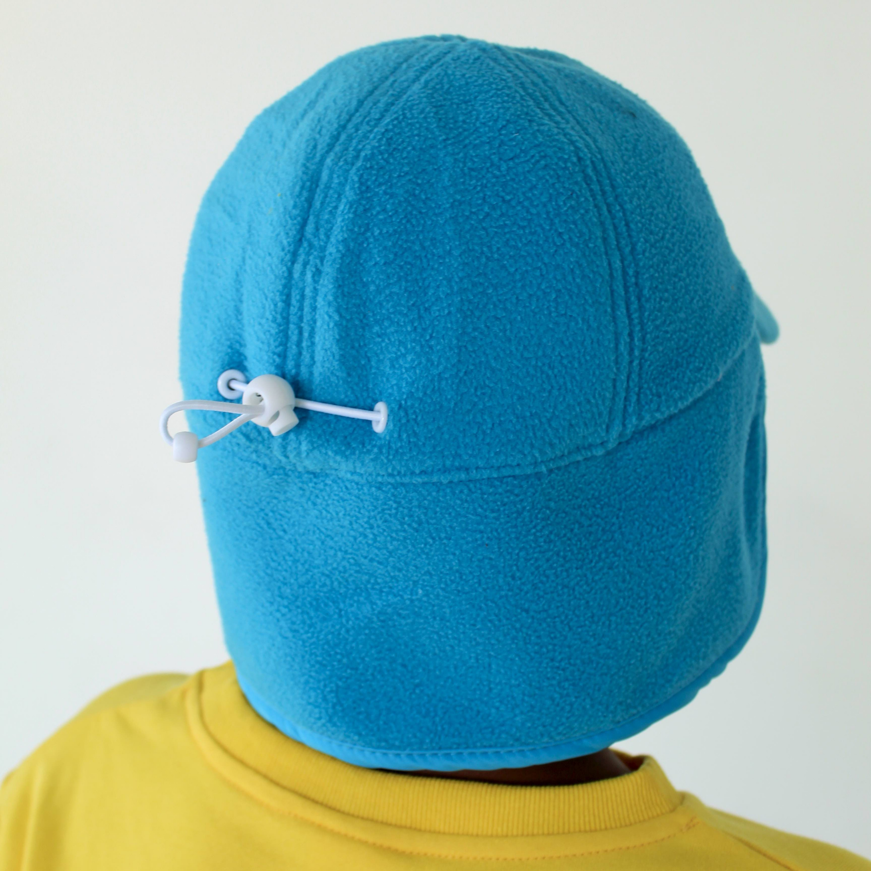 Kids Frosty Fleece Winter Flap Hat - Glacial Water-SwimZip UPF 50+ Sun Protective Swimwear & UV Zipper Rash Guards-pos10