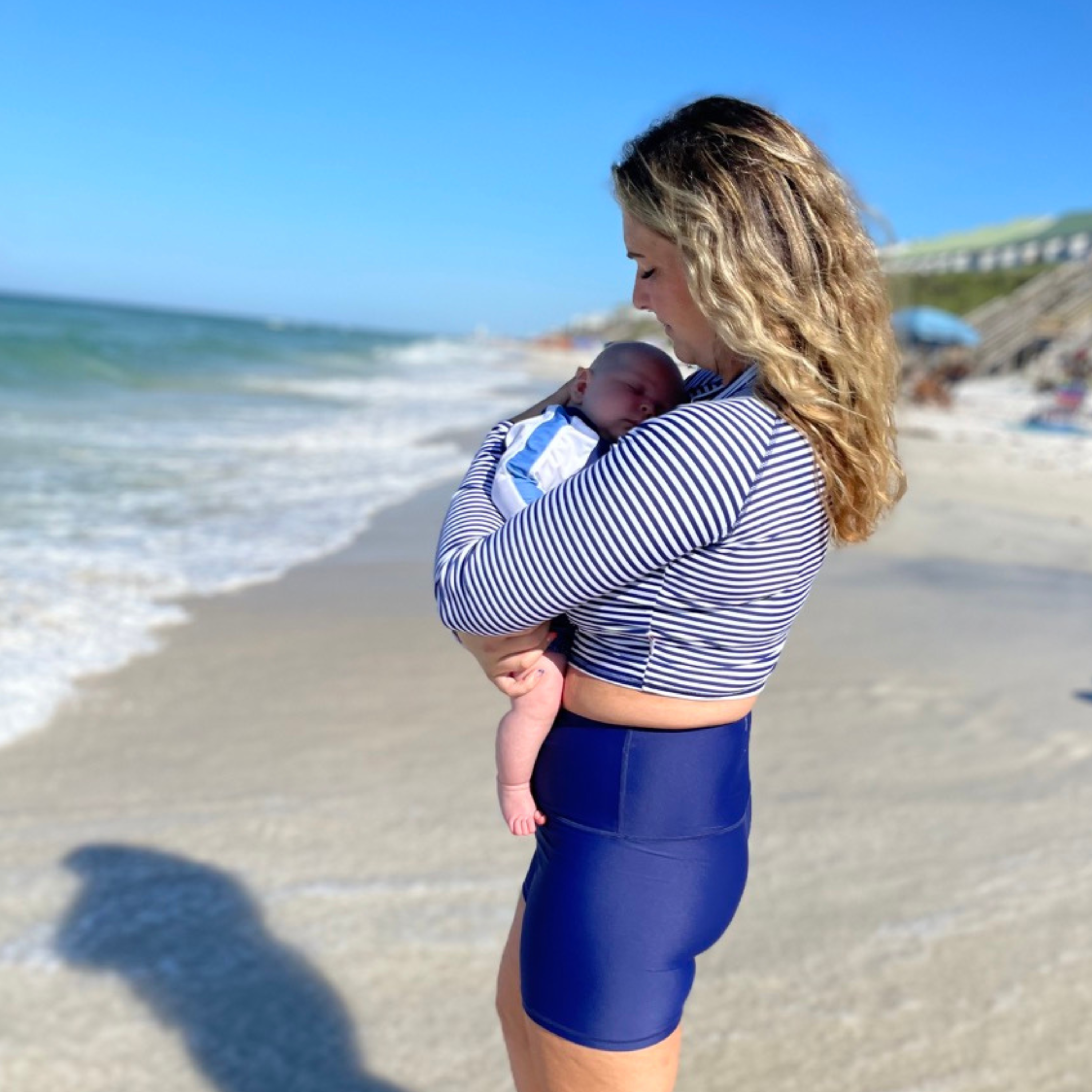 Women's Long Sleeve Crop Rash Guard | “Stunner”-SwimZip UPF 50+ Sun Protective Swimwear & UV Zipper Rash Guards-pos4