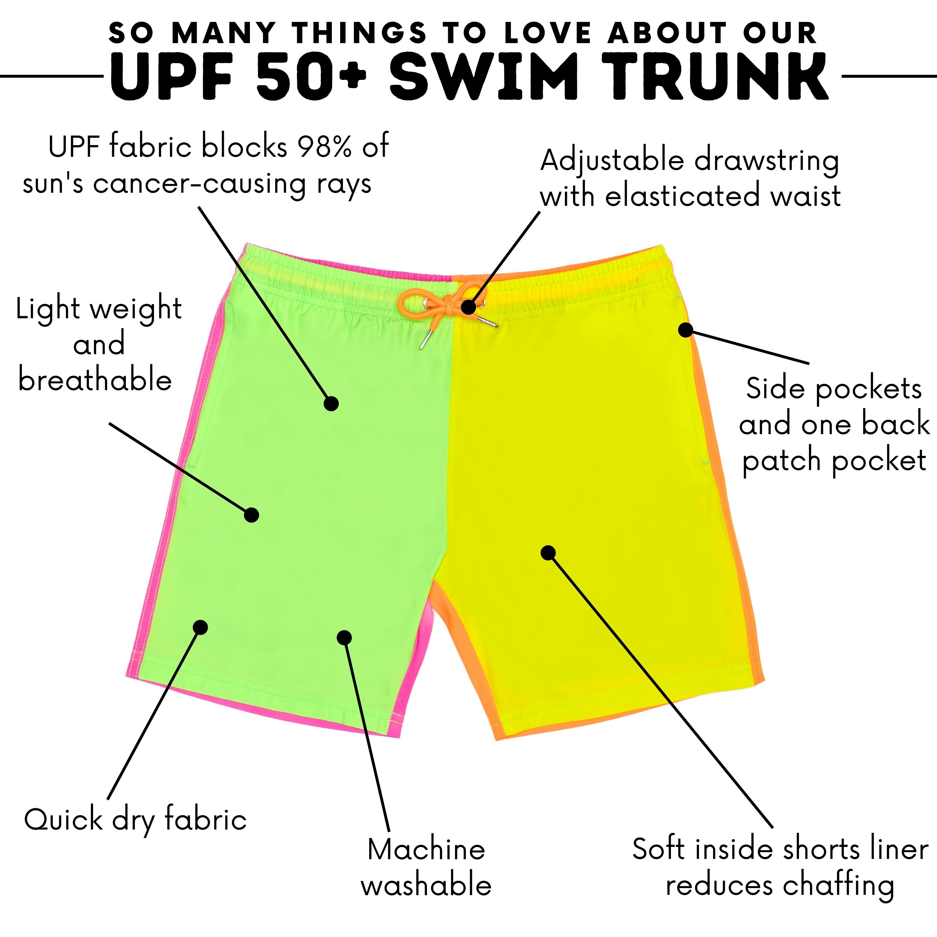 Boys Swim Trunks Boxer Brief Liner (sizes 6-14) | “Spark"-SwimZip UPF 50+ Sun Protective Swimwear & UV Zipper Rash Guards-pos4