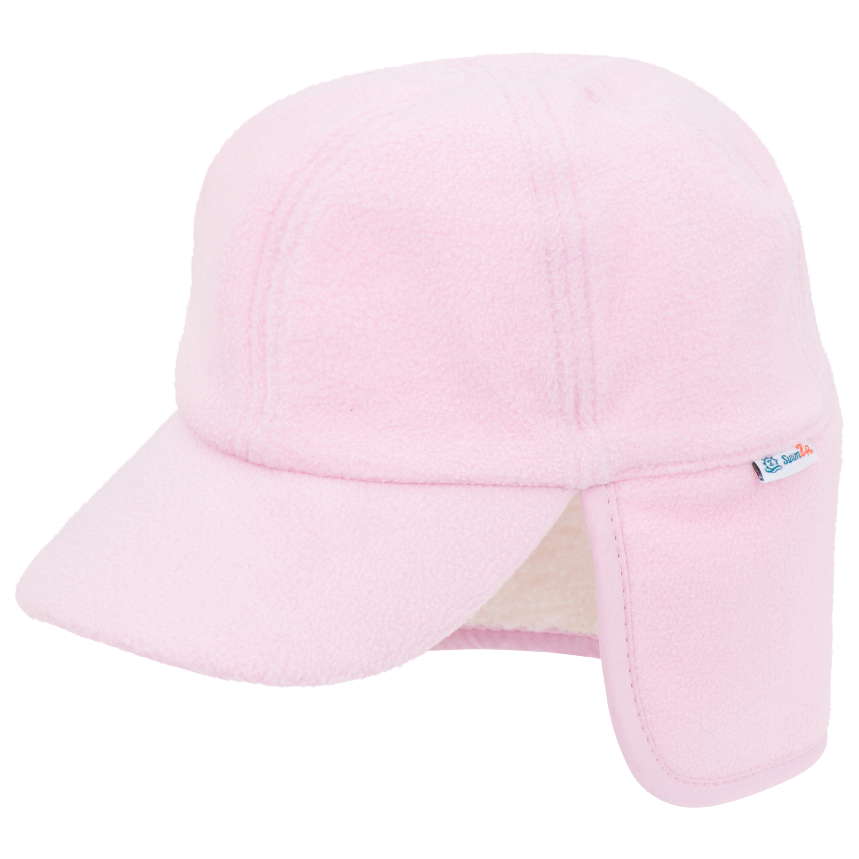 Kids Frosty Fleece Winter Flap Hat - Frosted Pink-0-6 Month-Frosted Pink-SwimZip UPF 50+ Sun Protective Swimwear & UV Zipper Rash Guards-pos1
