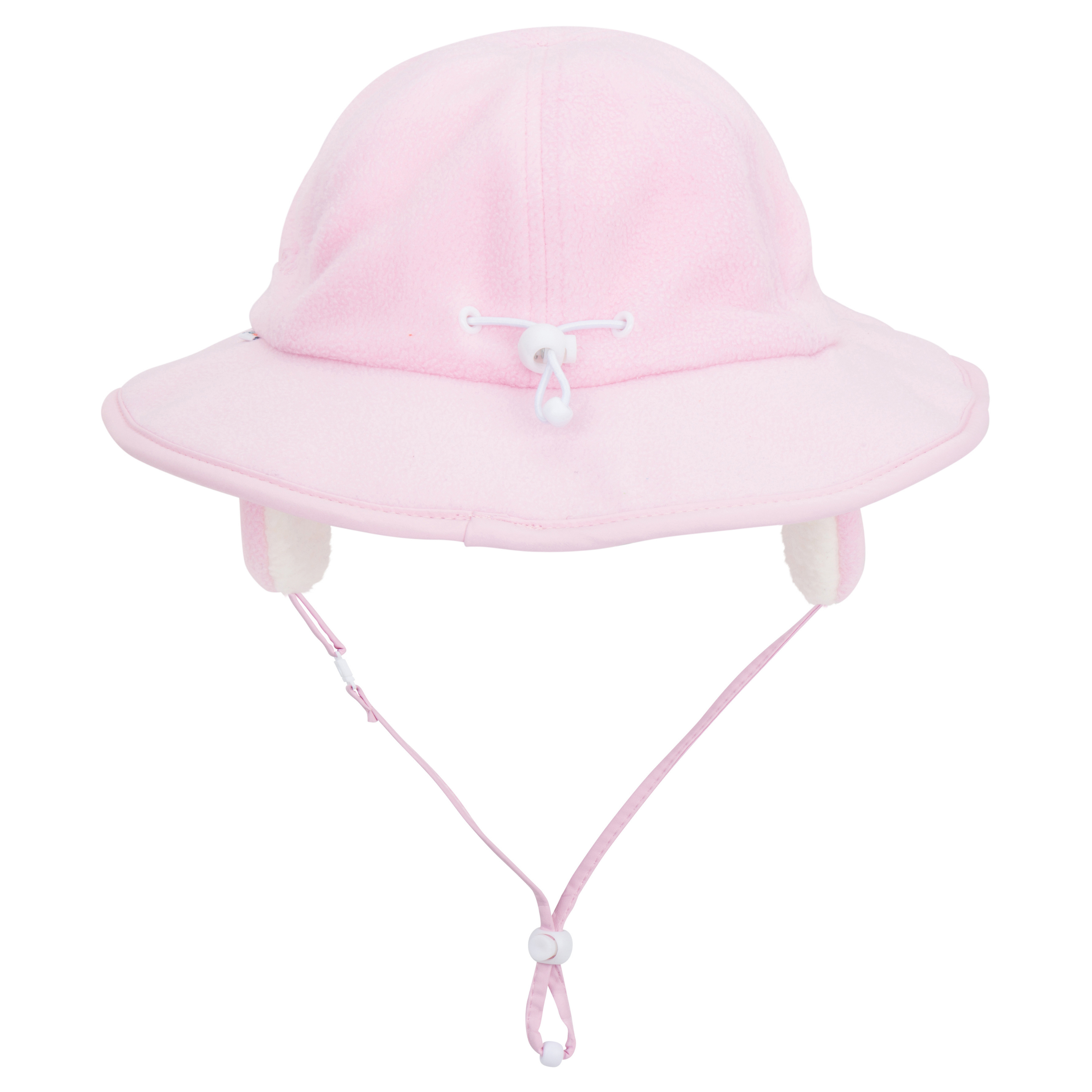 Kids Tundra Ear Flap Fleece Winter Wide Brim Sun Hat - Frosted Pink-SwimZip UPF 50+ Sun Protective Swimwear & UV Zipper Rash Guards-pos9