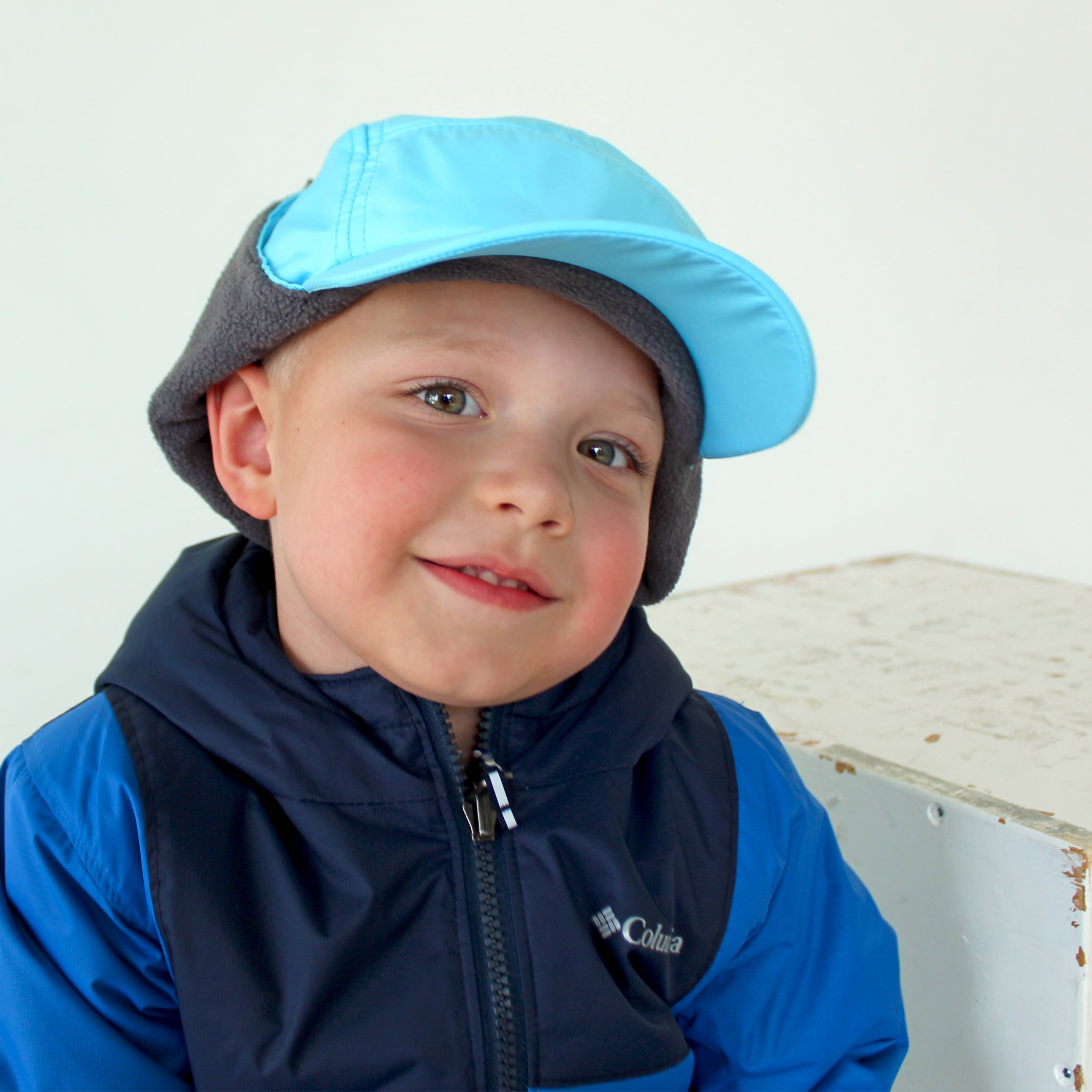 Kids Arctic Chill Winter Convertible Sun Hat - Aqua