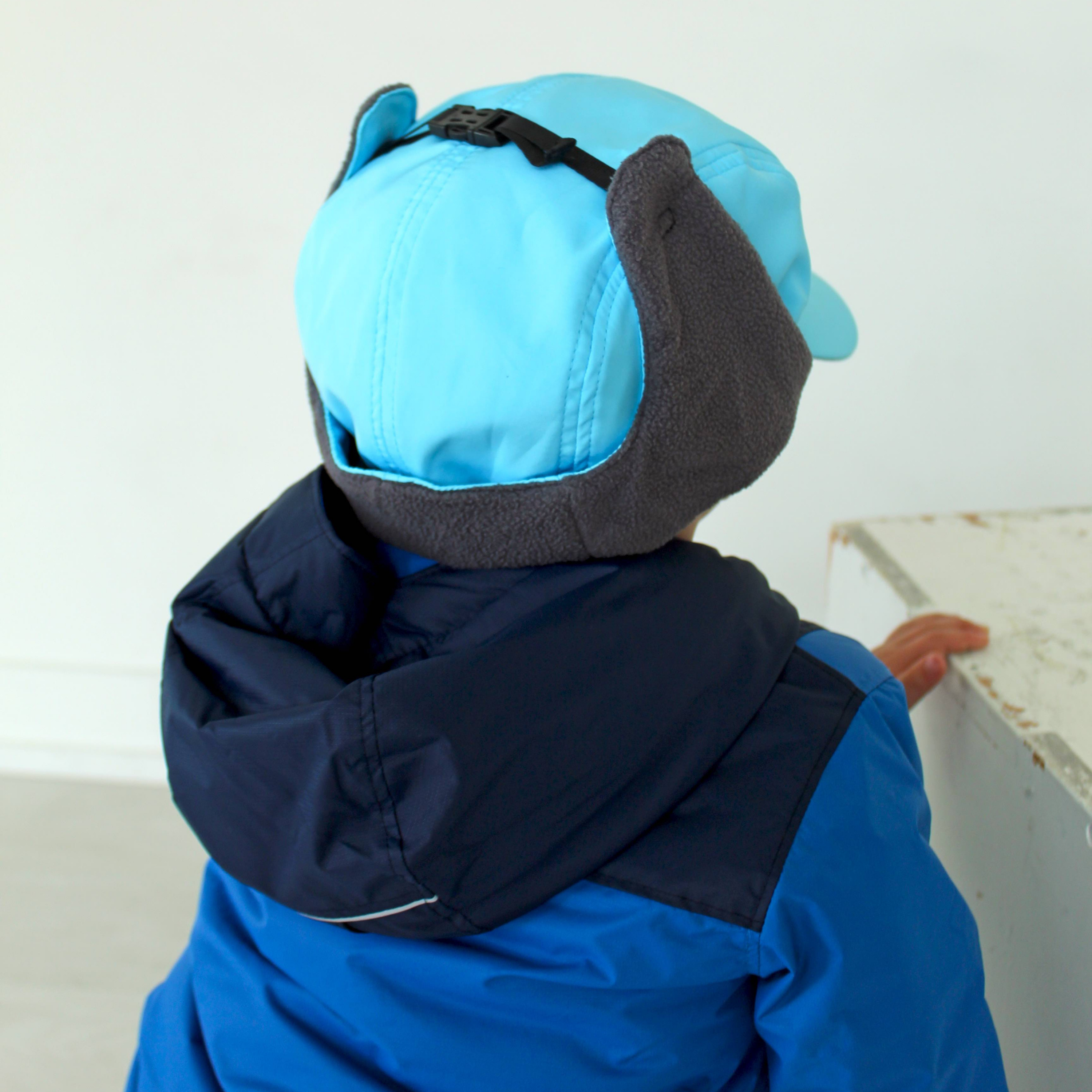 Kids Arctic Chill Winter Convertible Sun Hat - Aqua-SwimZip UPF 50+ Sun Protective Swimwear & UV Zipper Rash Guards-pos11