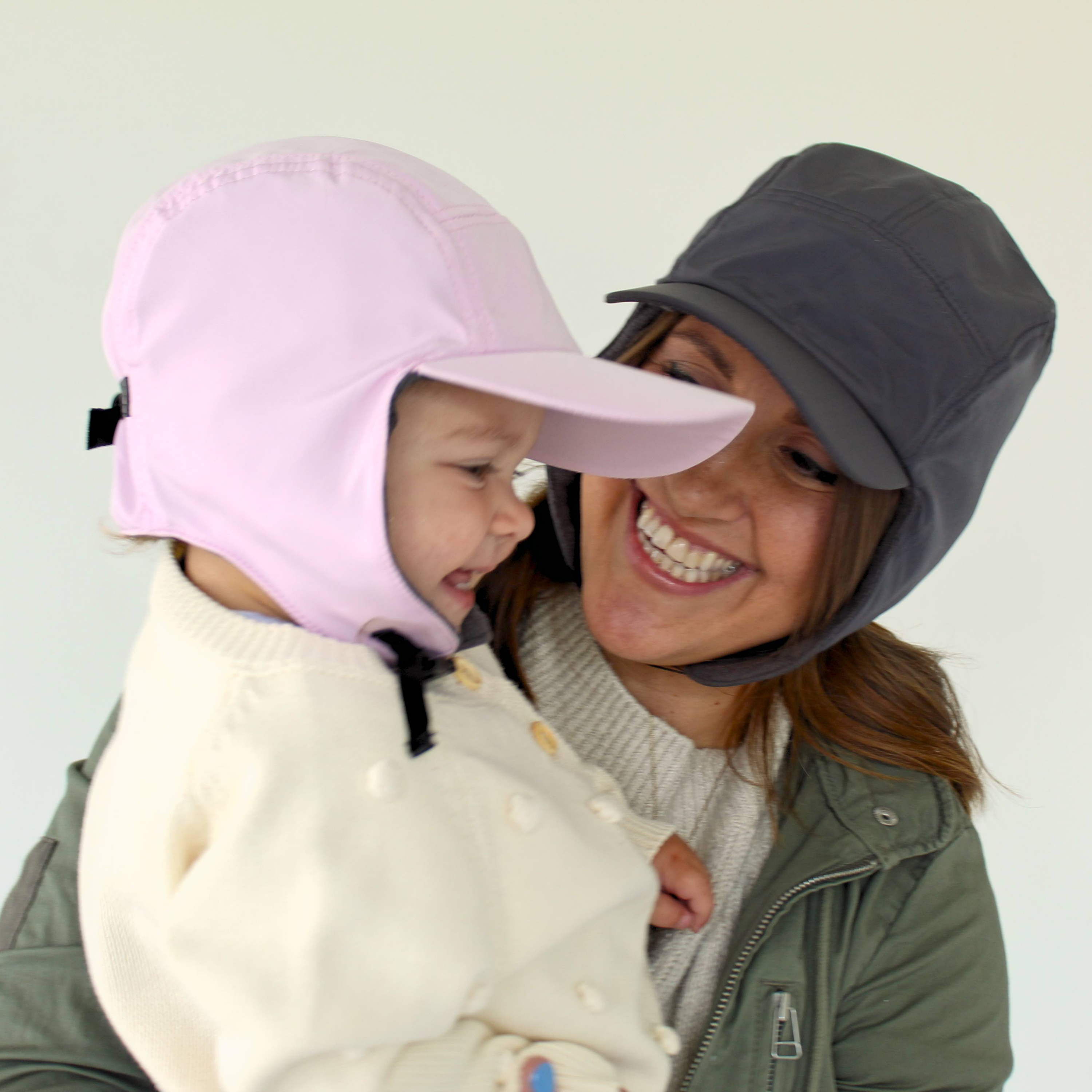 Kids Arctic Chill Winter Convertible Sun Hat - Pink-SwimZip UPF 50+ Sun Protective Swimwear & UV Zipper Rash Guards-pos2
