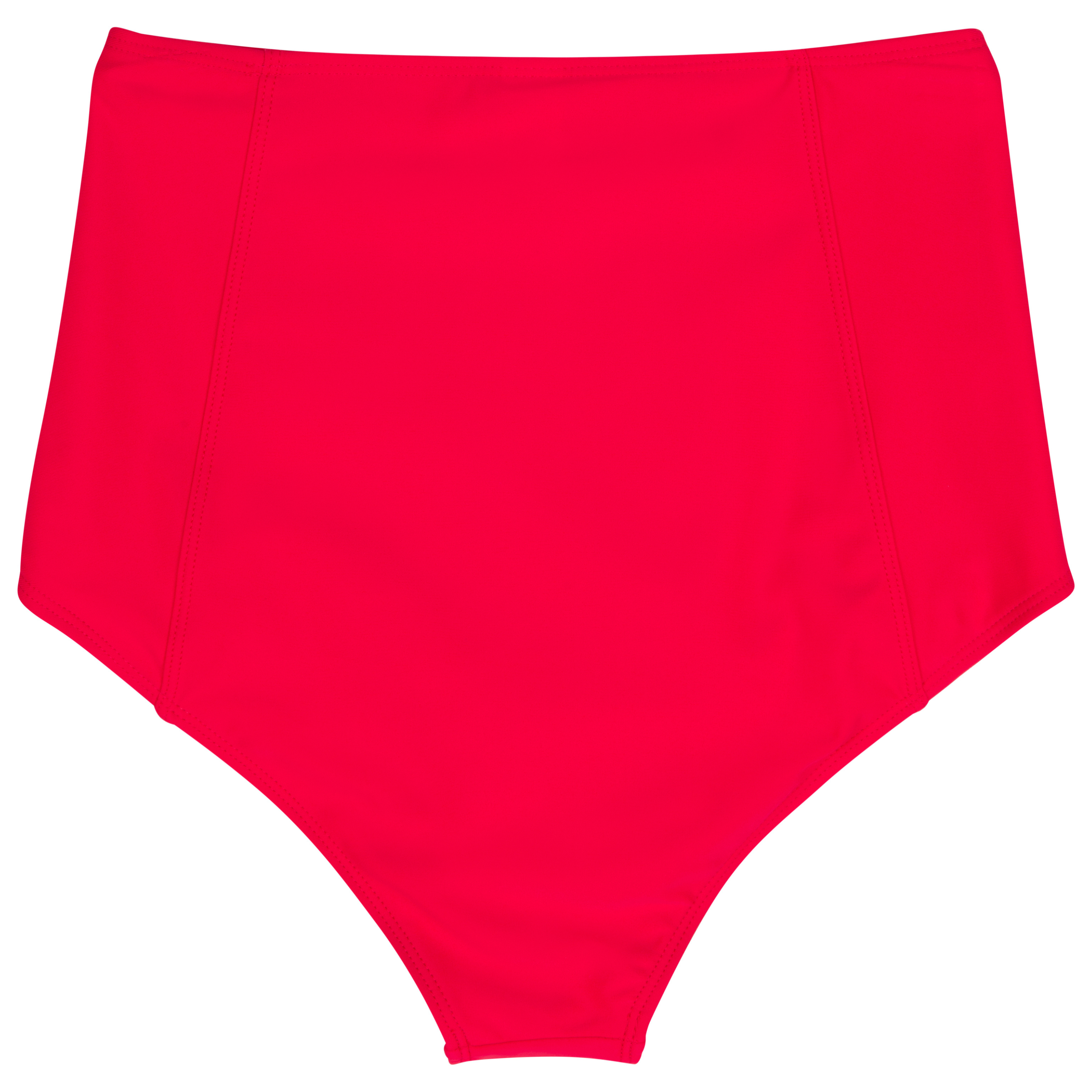 Women's High Waist Bikini Bottoms | "Red"-SwimZip UPF 50+ Sun Protective Swimwear & UV Zipper Rash Guards-pos9