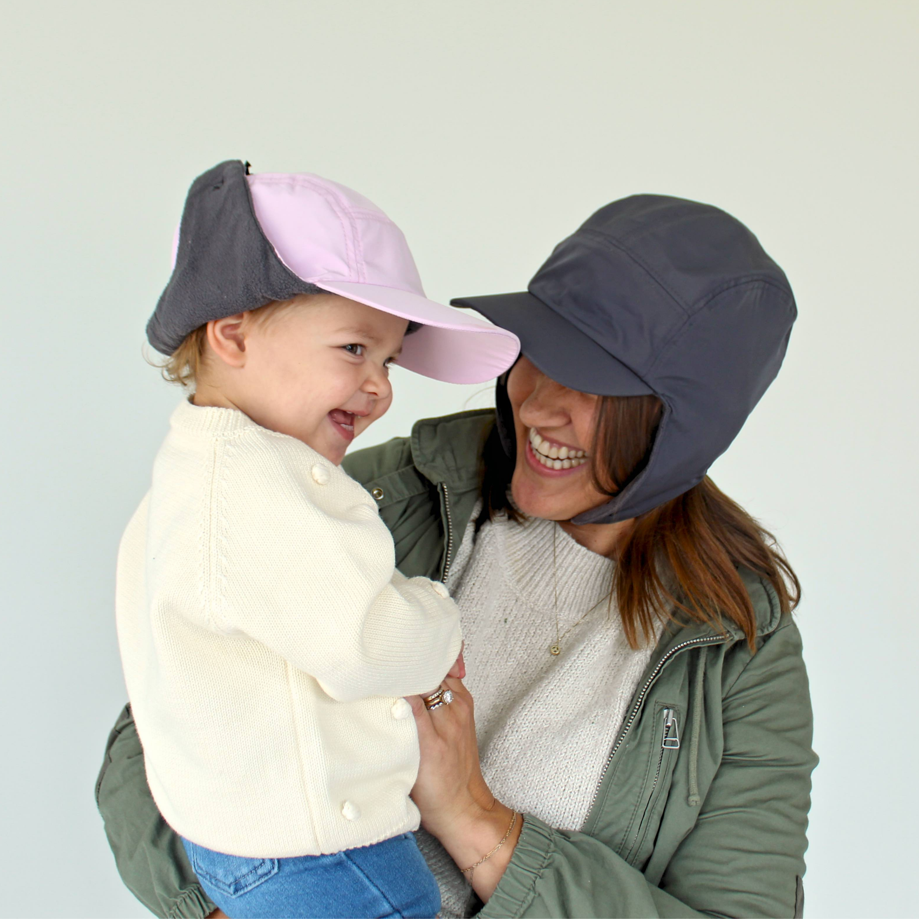 Kids Arctic Chill Winter Convertible Sun Hat - Pink-SwimZip UPF 50+ Sun Protective Swimwear & UV Zipper Rash Guards-pos5