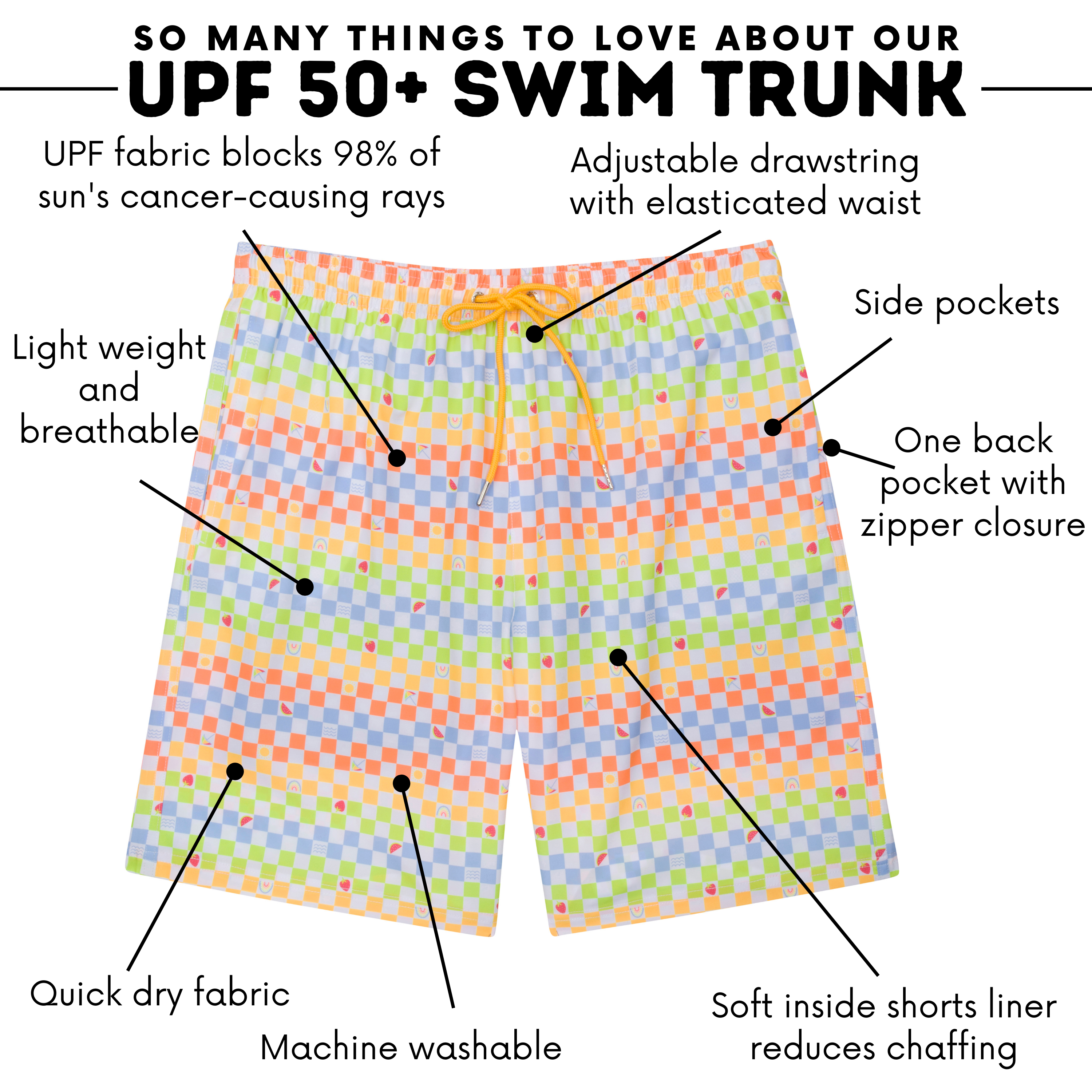 Men's 8" Swim Trunks Boxer Brief Liner | "Gamified"-SwimZip UPF 50+ Sun Protective Swimwear & UV Zipper Rash Guards-pos4