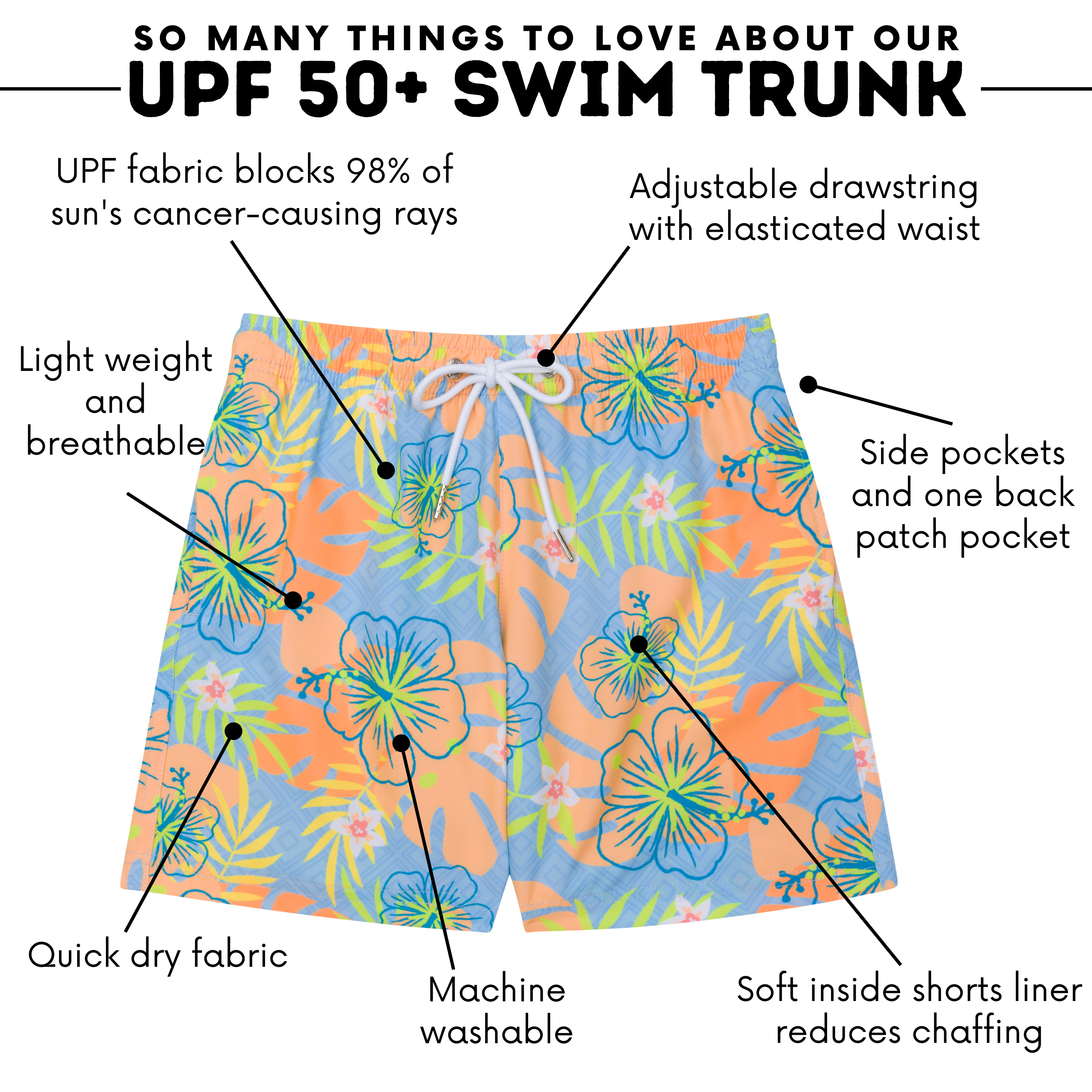 Boys Swim Trunks Boxer Brief Liner (sizes 6-14) | “Groovy"-SwimZip UPF 50+ Sun Protective Swimwear & UV Zipper Rash Guards-pos4