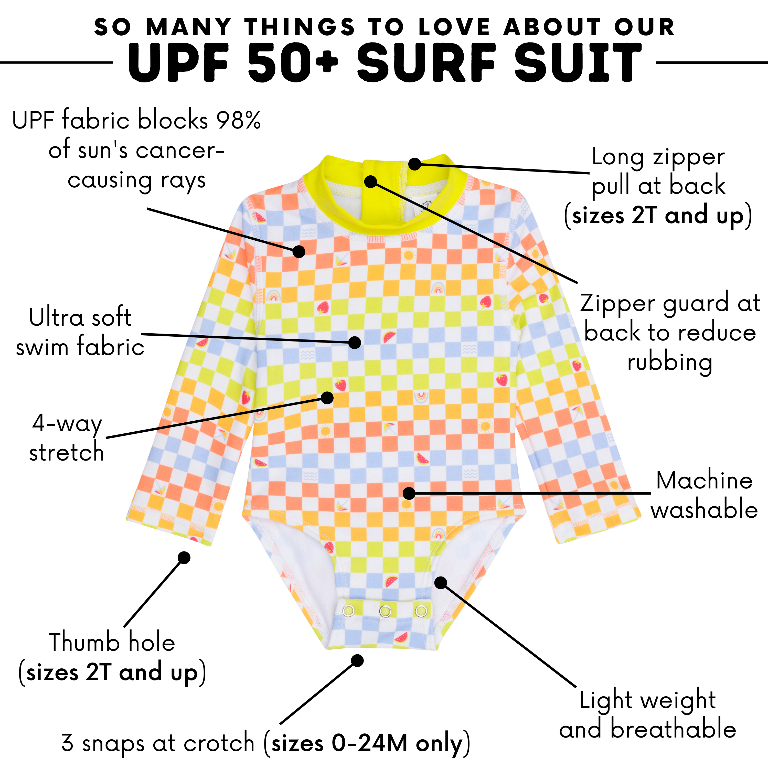 Girls Long Sleeve Surf Suit (One Piece Bodysuit) | "Gamified"-SwimZip UPF 50+ Sun Protective Swimwear & UV Zipper Rash Guards-pos4
