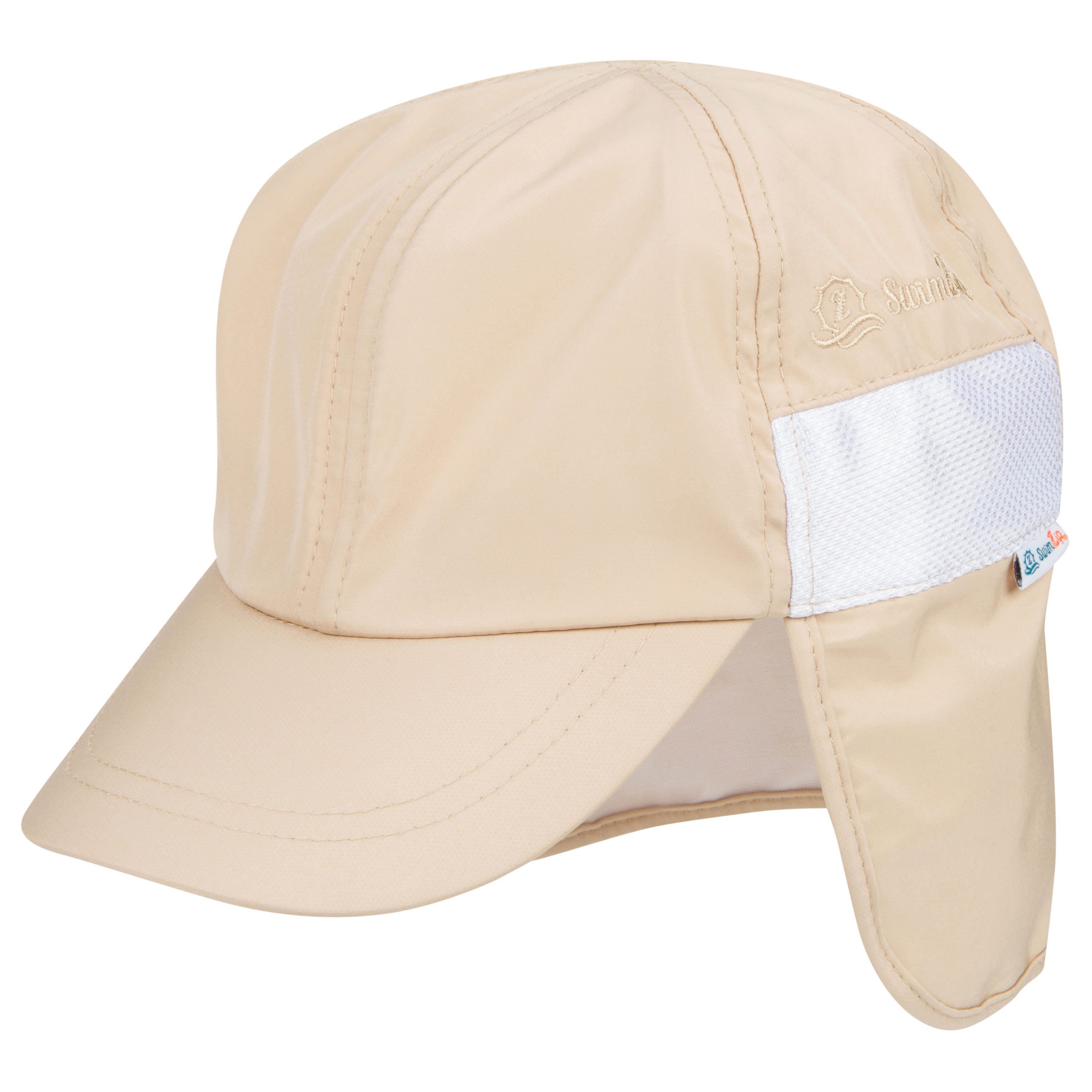 Kids Flap Hat | Beige-0-6 Month-Beige-SwimZip UPF 50+ Sun Protective Swimwear & UV Zipper Rash Guards-pos1