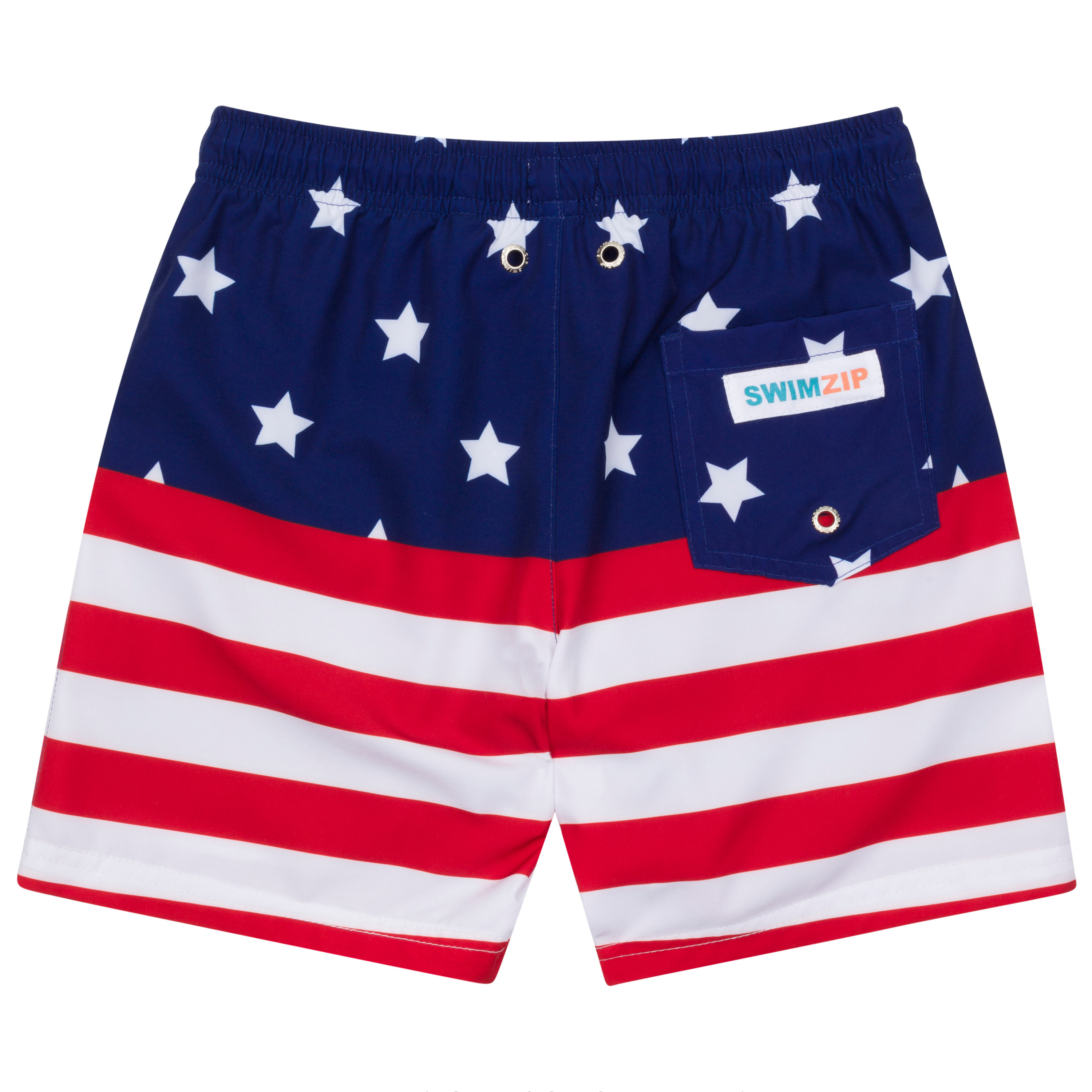 Boys Swim Trunks Boxer Brief Liner (sizes 6-14) | “Americana"-SwimZip UPF 50+ Sun Protective Swimwear & UV Zipper Rash Guards-pos8