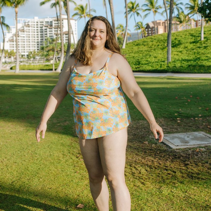 Women’s Strappy A-Line Tankini Top | “Fruit Salad