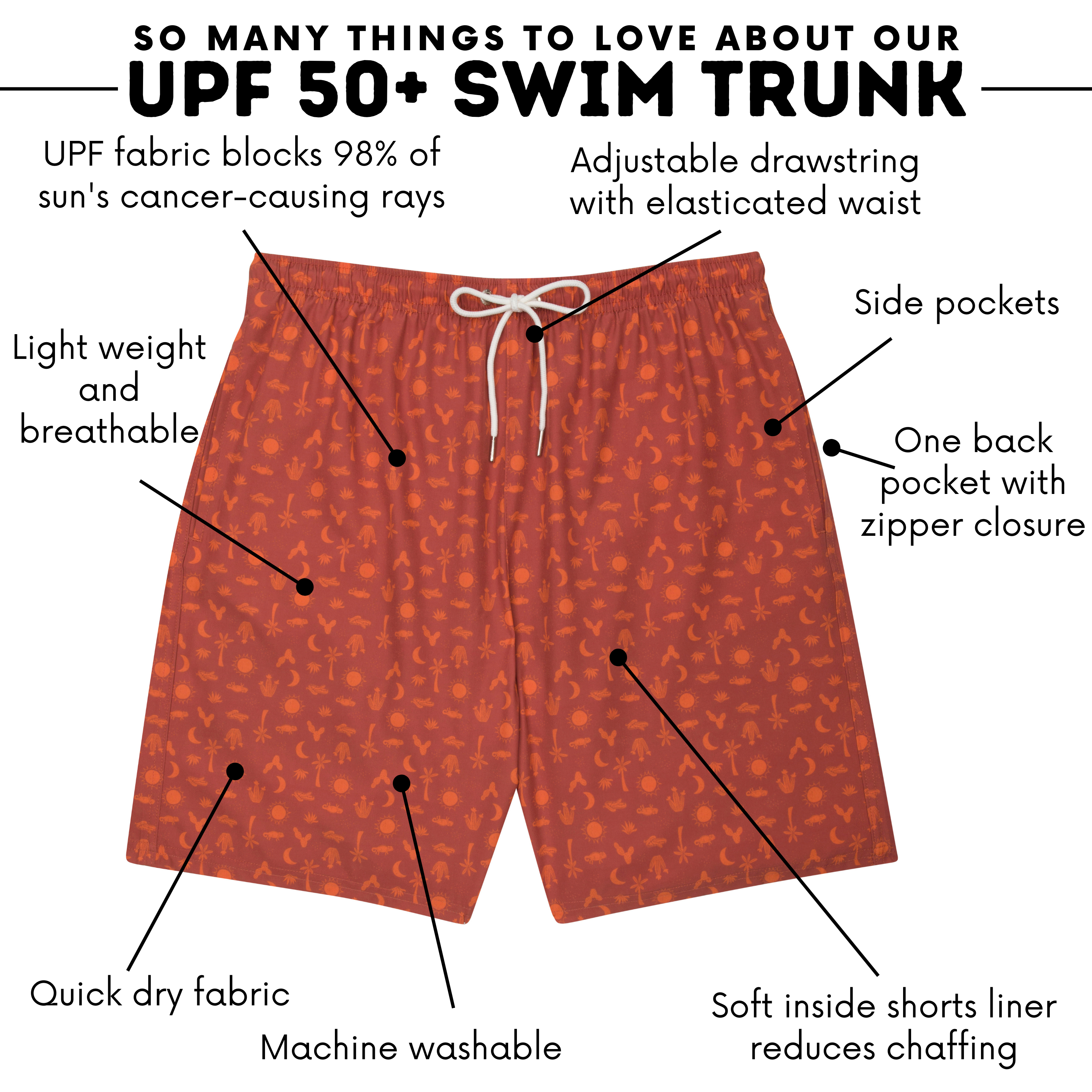 Men's 8" Swim Trunks Boxer Brief Liner | "Desert"-SwimZip UPF 50+ Sun Protective Swimwear & UV Zipper Rash Guards-pos4