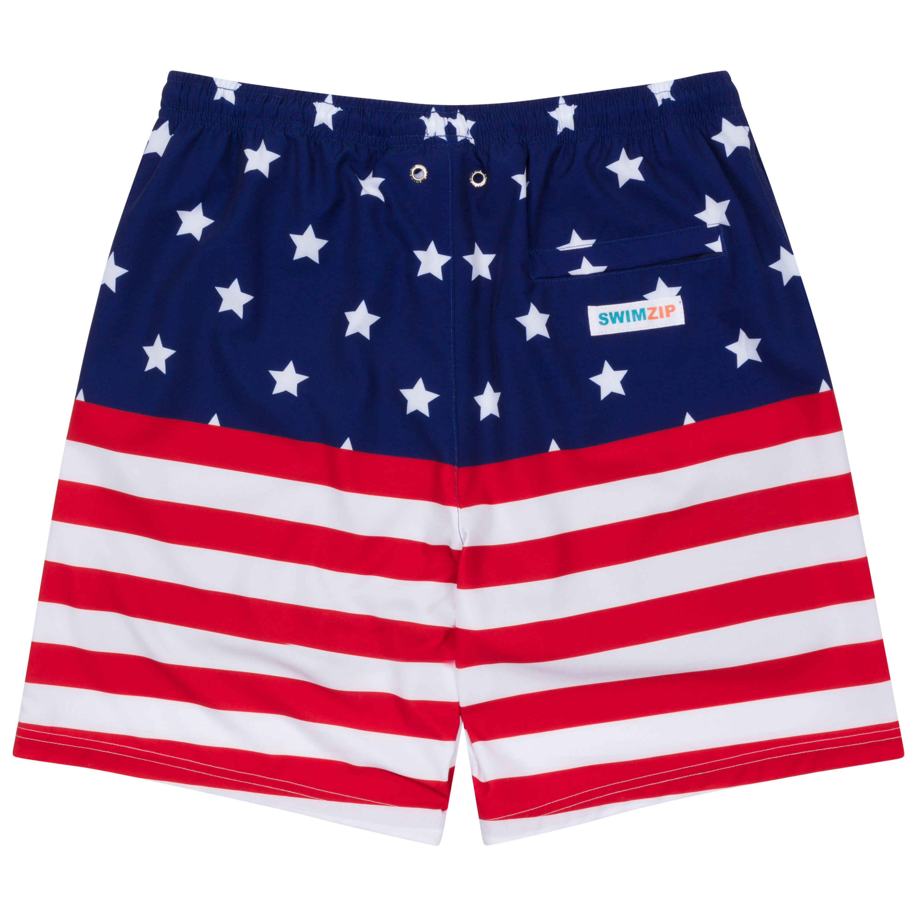 Men's 8" Swim Trunks Boxer Brief Liner | "Americana"-SwimZip UPF 50+ Sun Protective Swimwear & UV Zipper Rash Guards-pos14