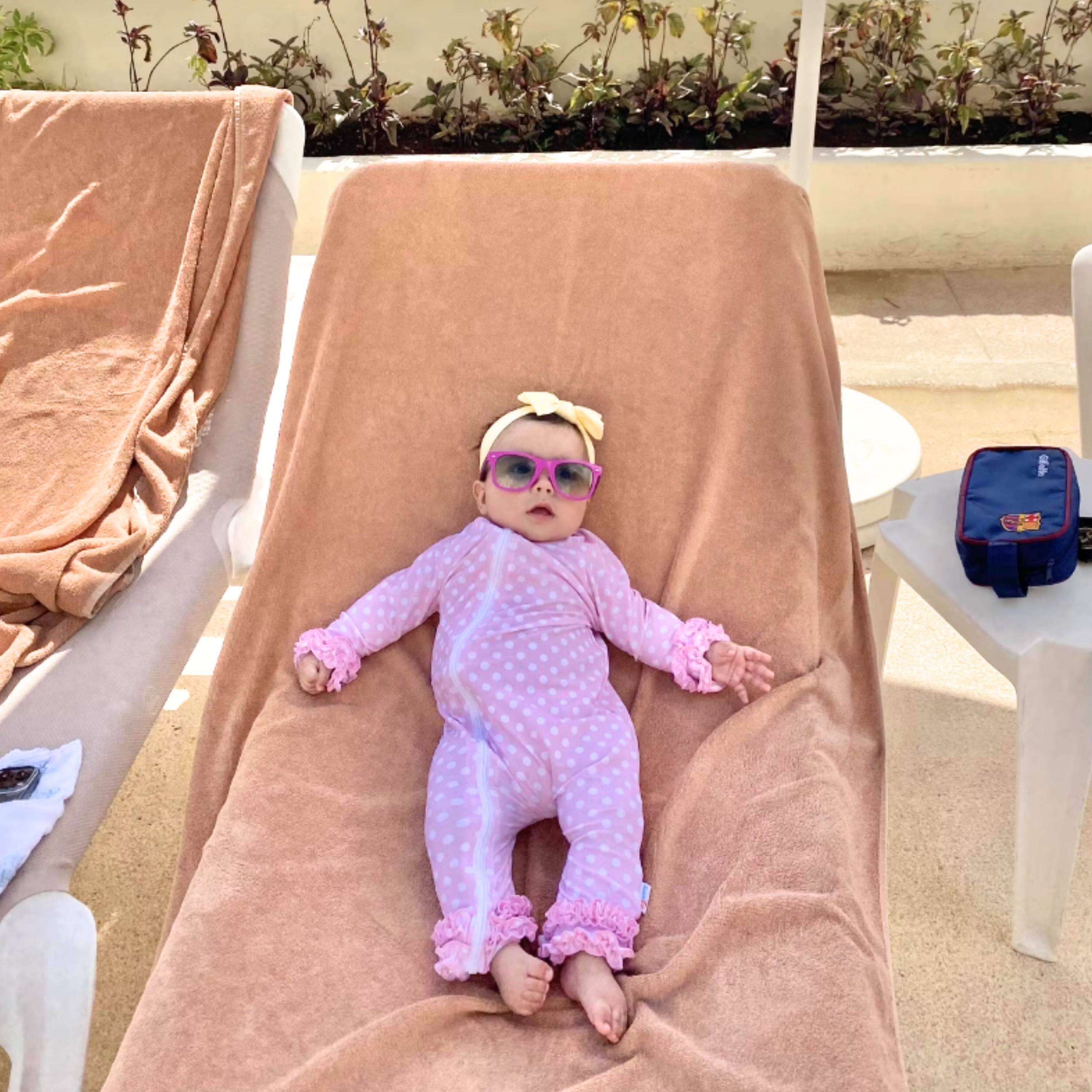 Sunsuit - Long Sleeve Romper Swimsuit | "Sassy Surfer" Pink Polka Dot-SwimZip UPF 50+ Sun Protective Swimwear & UV Zipper Rash Guards-pos2