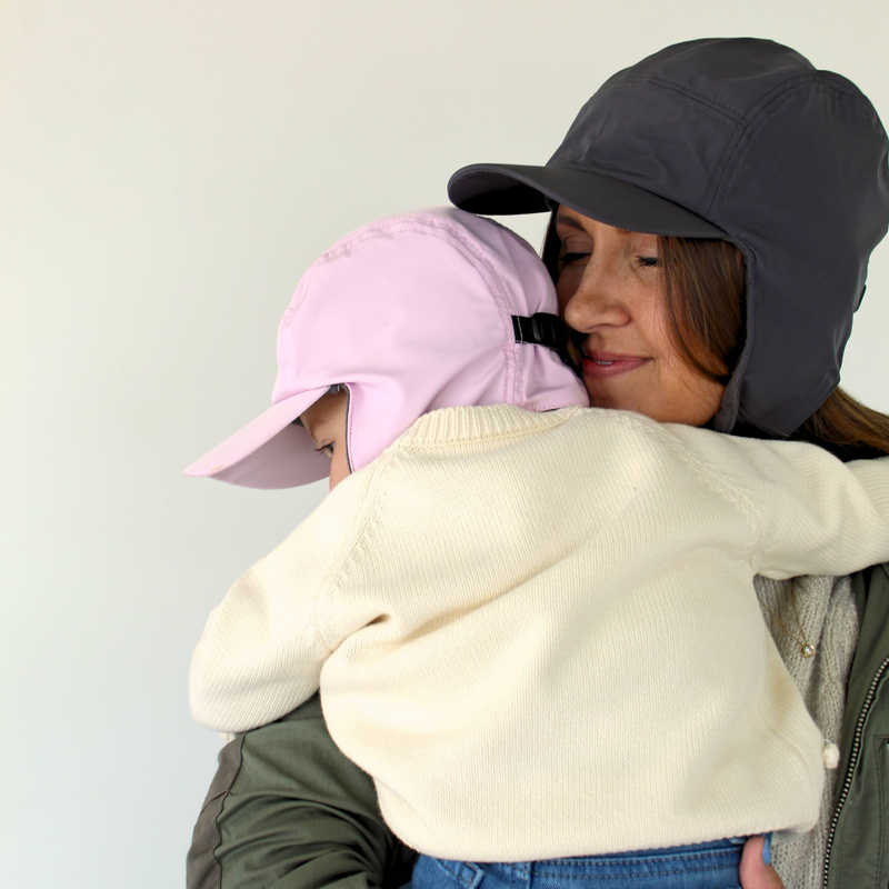 Kids Arctic Chill Winter Convertible Sun Hat - Pink-SwimZip UPF 50+ Sun Protective Swimwear & UV Zipper Rash Guards-pos8