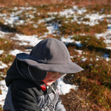 Kids Tundra Ear Flap Fleece Winter Wide Brim Sun Hat - Slate-SwimZip UPF 50+ Sun Protective Swimwear & UV Zipper Rash Guards-pos6