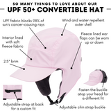 Kids Arctic Chill Winter Convertible Sun Hat - Pink-SwimZip UPF 50+ Sun Protective Swimwear & UV Zipper Rash Guards-pos4