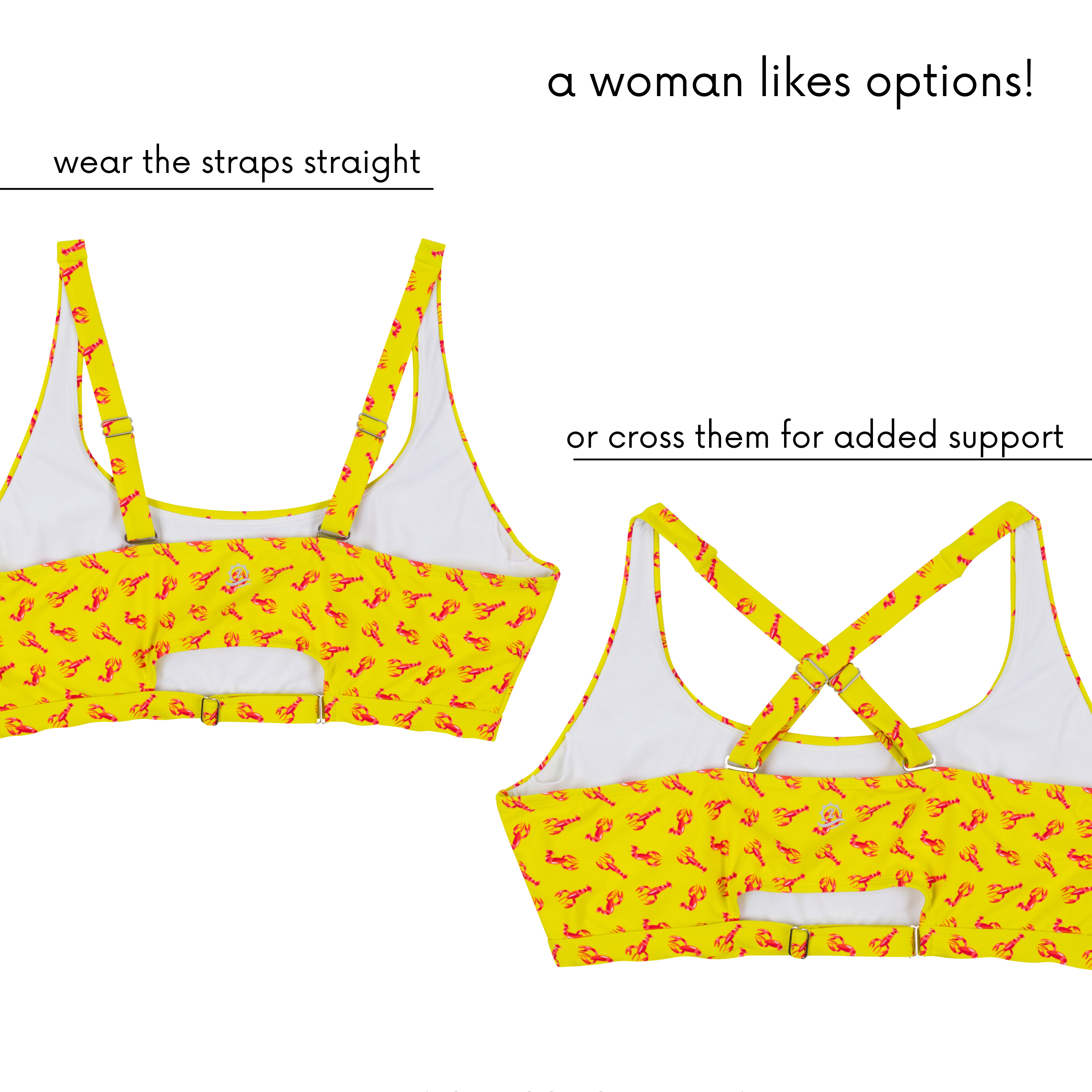 Women's Scoop Neck Bikini Top Plus Size | "Lobster"-SwimZip UPF 50+ Sun Protective Swimwear & UV Zipper Rash Guards-pos5