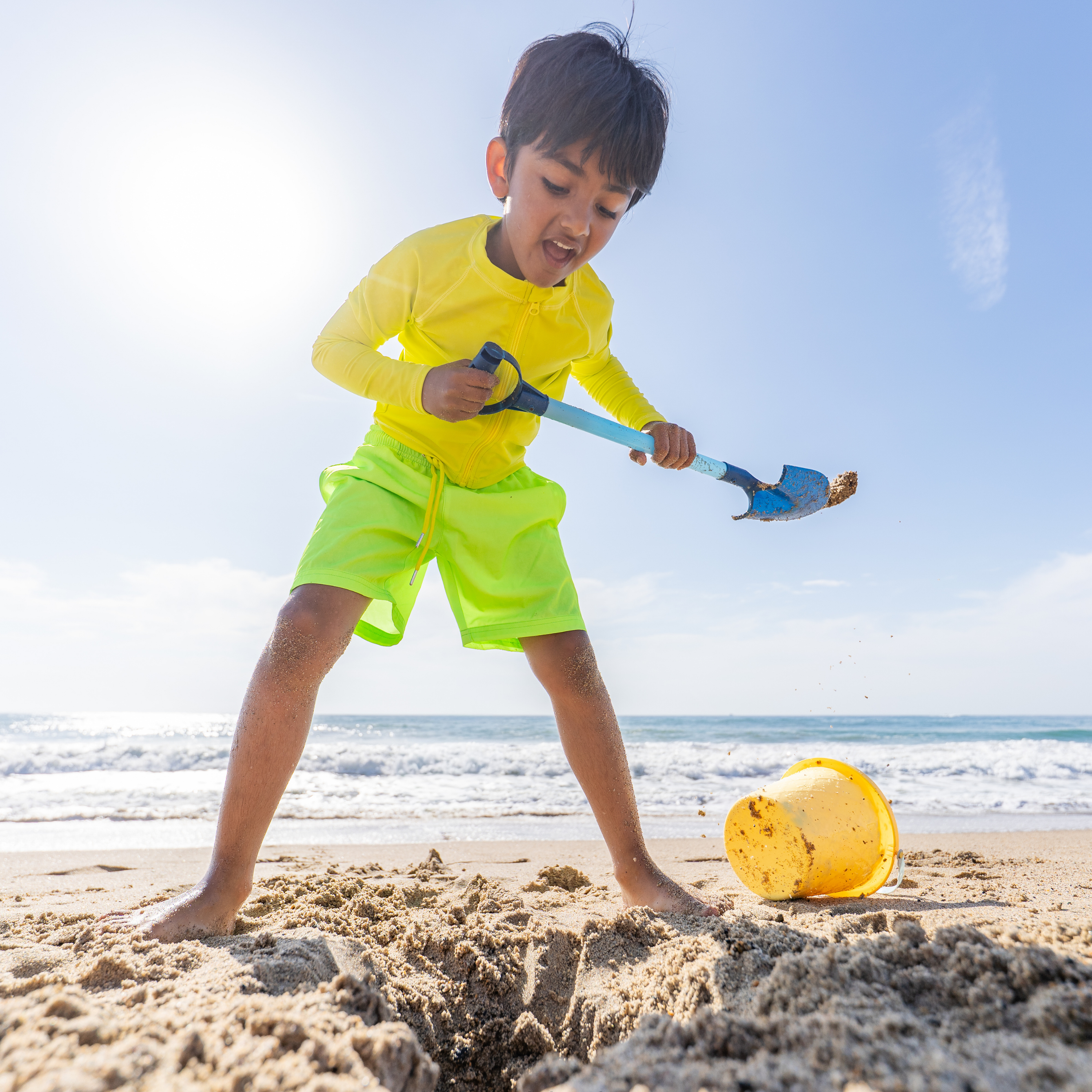 Boys Swim Trunks Boxer Brief Liner (sizes 6-14) | “Volt"-SwimZip UPF 50+ Sun Protective Swimwear & UV Zipper Rash Guards-pos3