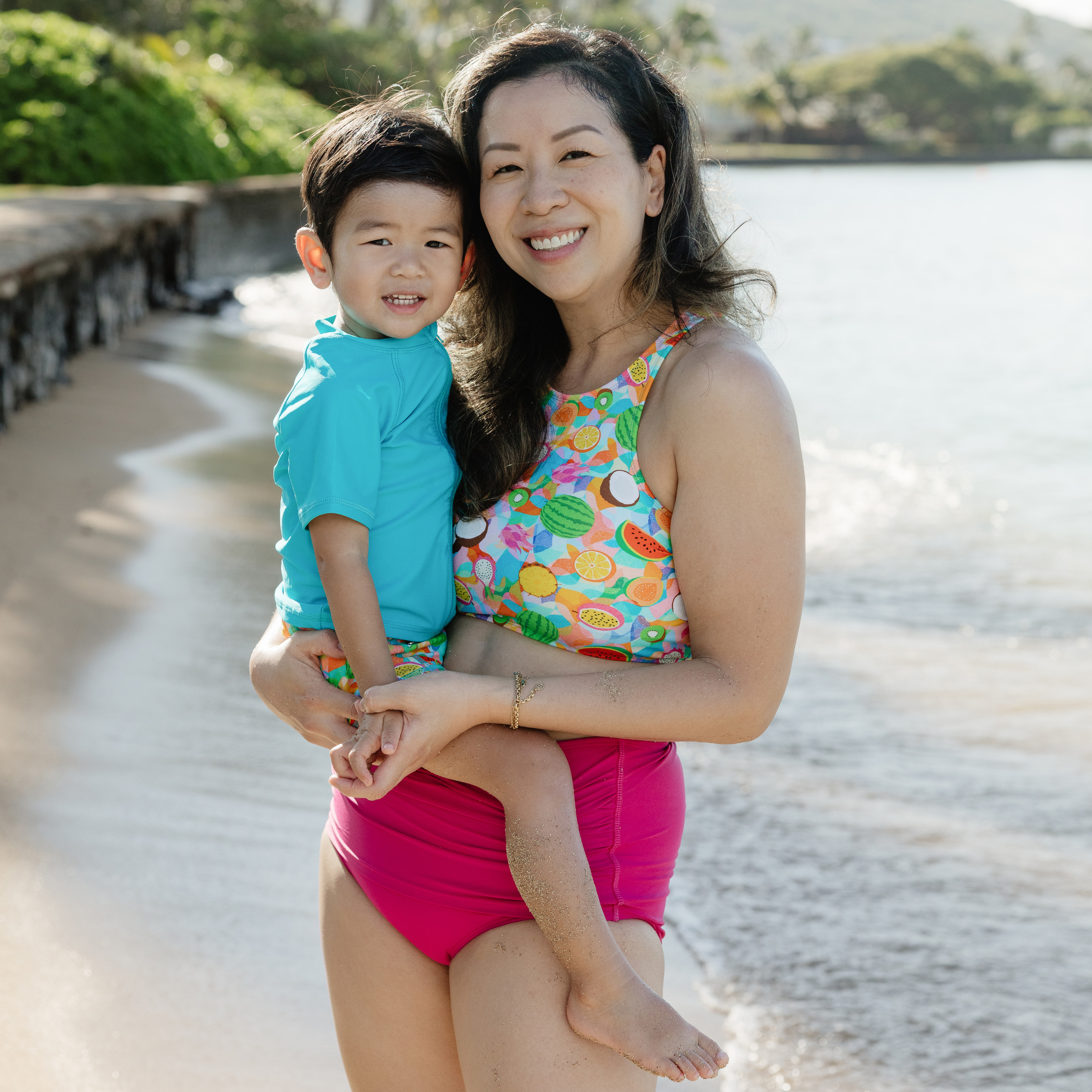 Women's Halter Bikini Top | "Fruit Salad"-SwimZip UPF 50+ Sun Protective Swimwear & UV Zipper Rash Guards-pos2