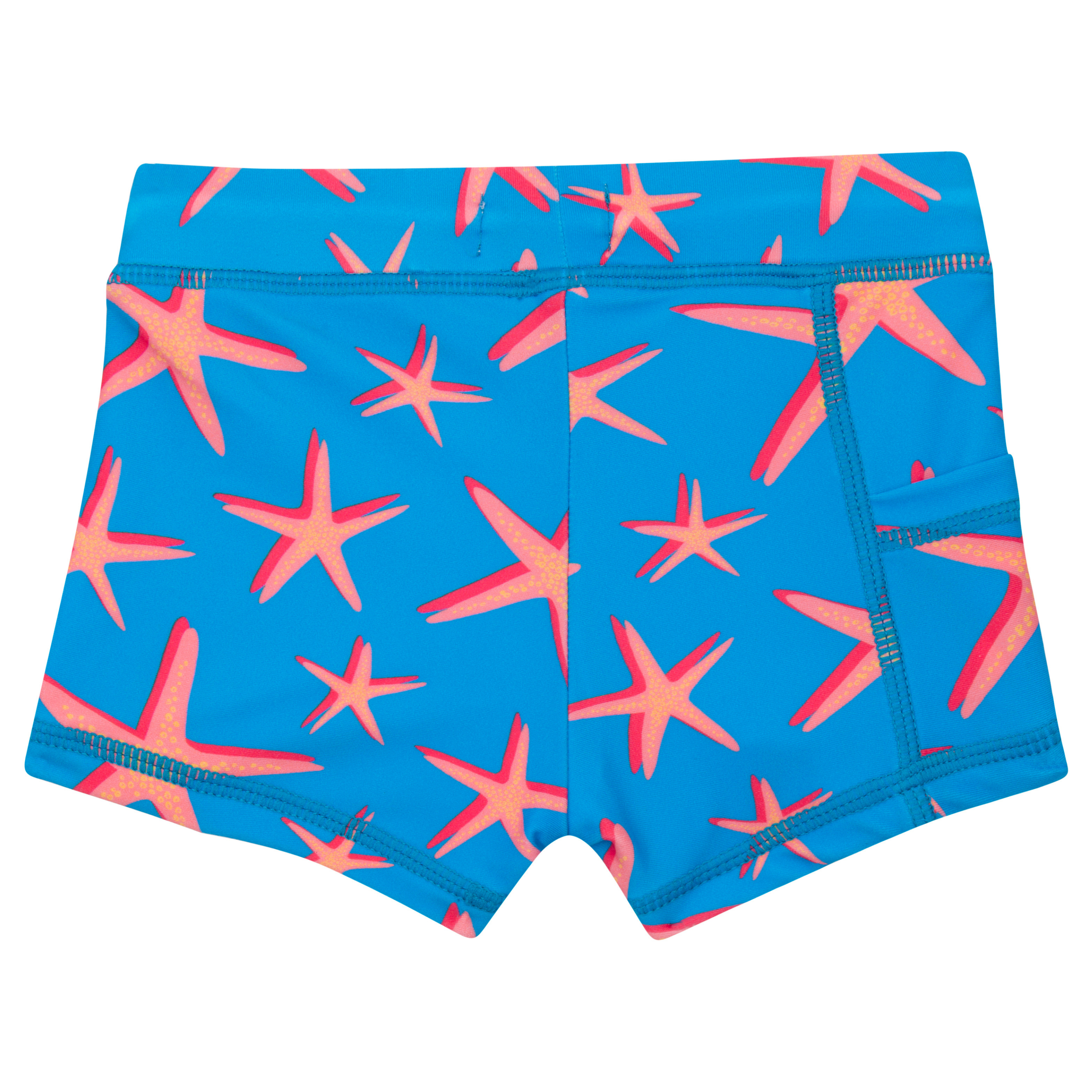 Kids Euro Swim Shorties | "Starfish"-SwimZip UPF 50+ Sun Protective Swimwear & UV Zipper Rash Guards-pos5