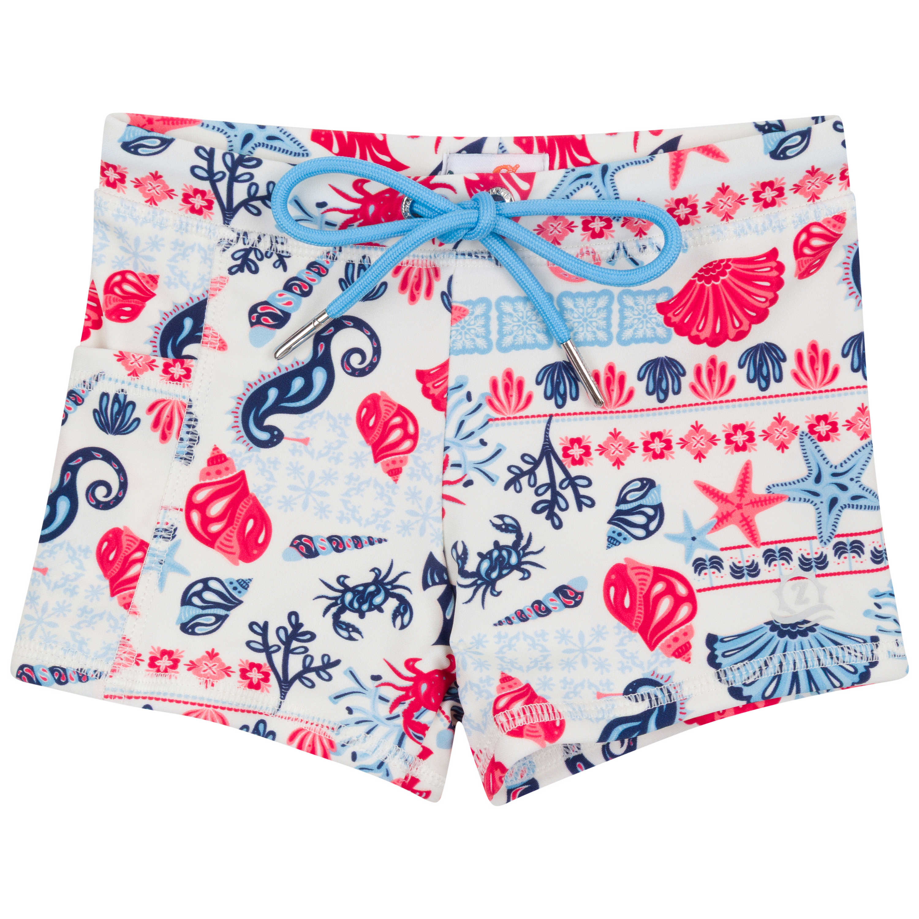 Kids Euro Swim Shorties | "Marina"-6-12 Month-Marina-SwimZip UPF 50+ Sun Protective Swimwear & UV Zipper Rash Guards-pos1