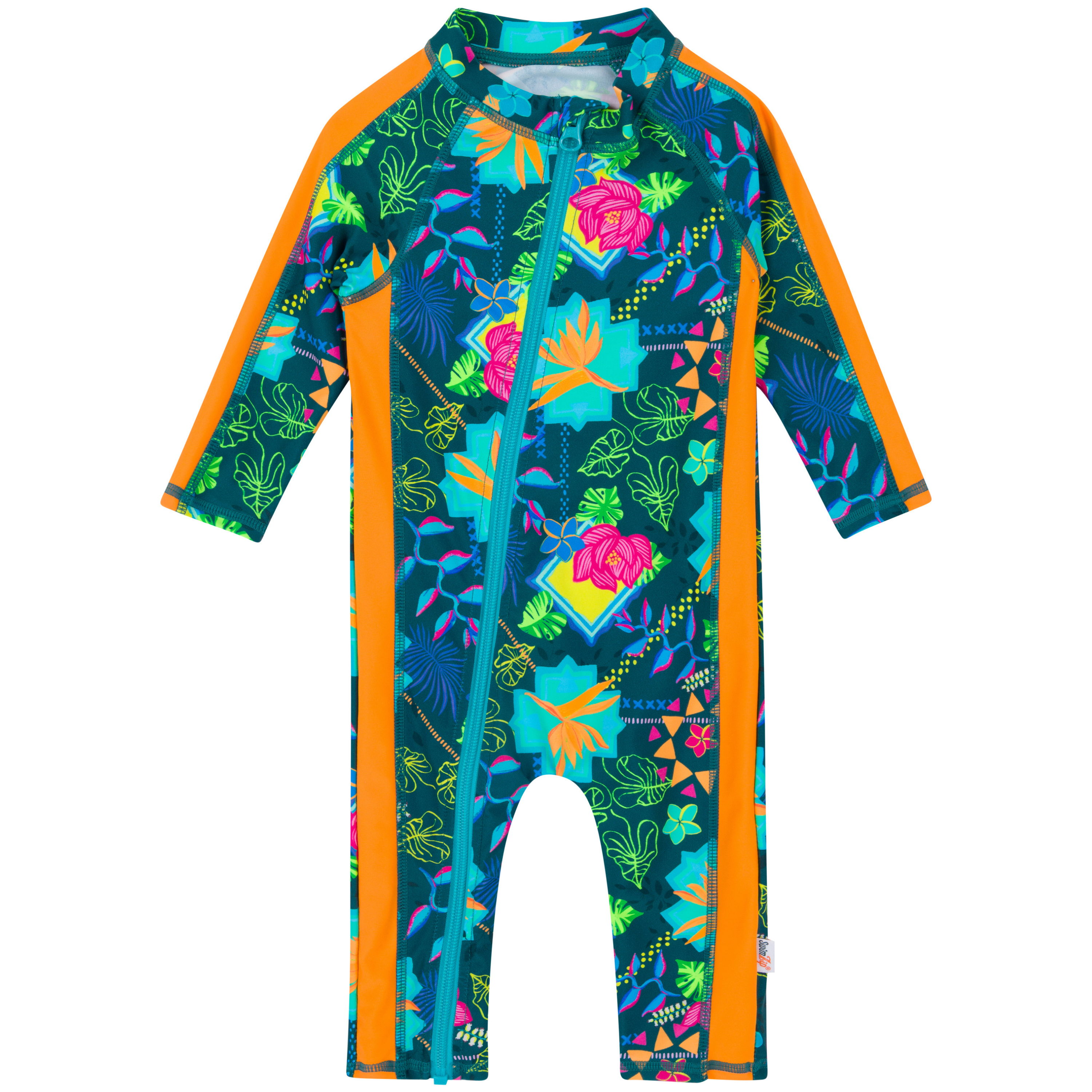 Sunsuit - Long Sleeve Romper Swimsuit | "Summer Max"-SwimZip UPF 50+ Sun Protective Swimwear & UV Zipper Rash Guards-pos1