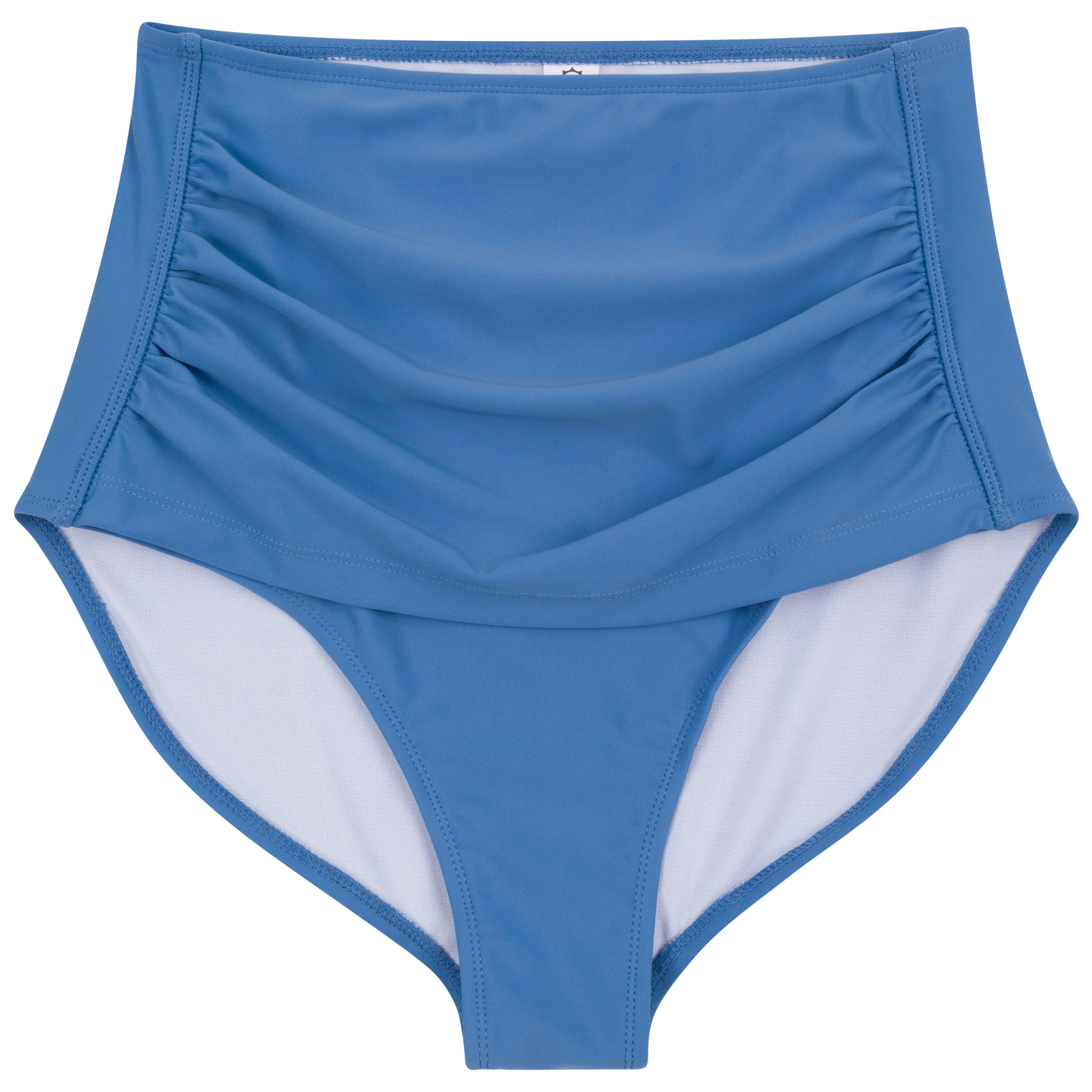 Women's High Waist Bikini Bottoms Ruched | "Blueberry"-XS-Blueberry-SwimZip UPF 50+ Sun Protective Swimwear & UV Zipper Rash Guards-pos1