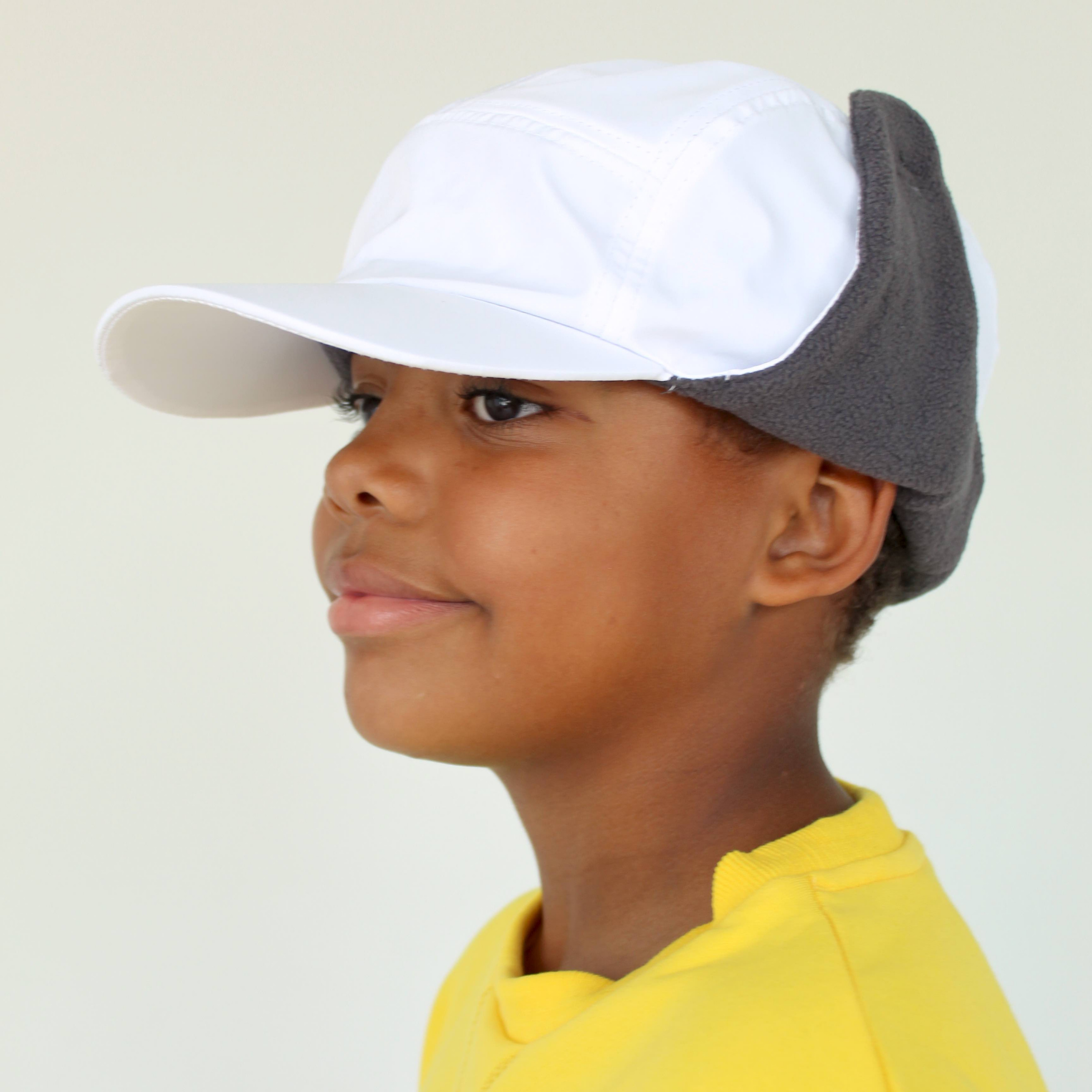 Kids Arctic Chill Winter Convertible Sun Hat - White-SwimZip UPF 50+ Sun Protective Swimwear & UV Zipper Rash Guards-pos5