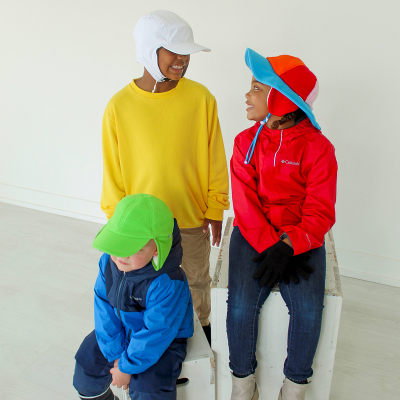 Kids Arctic Chill Winter Convertible Sun Hat - White-SwimZip UPF 50+ Sun Protective Swimwear & UV Zipper Rash Guards-pos10