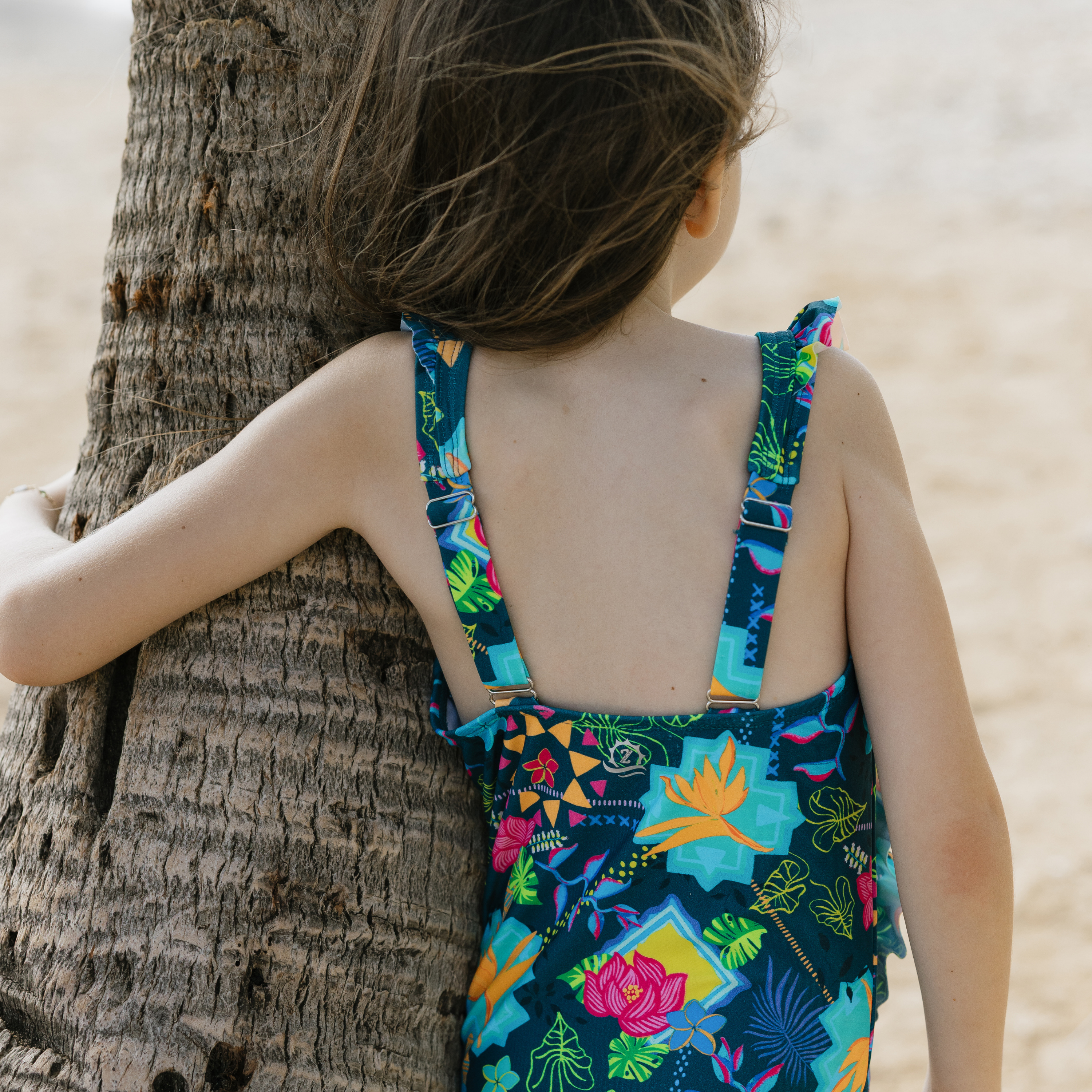Girls Ruffle One-Piece Swimsuit | "Summer Max"-SwimZip UPF 50+ Sun Protective Swimwear & UV Zipper Rash Guards-pos6