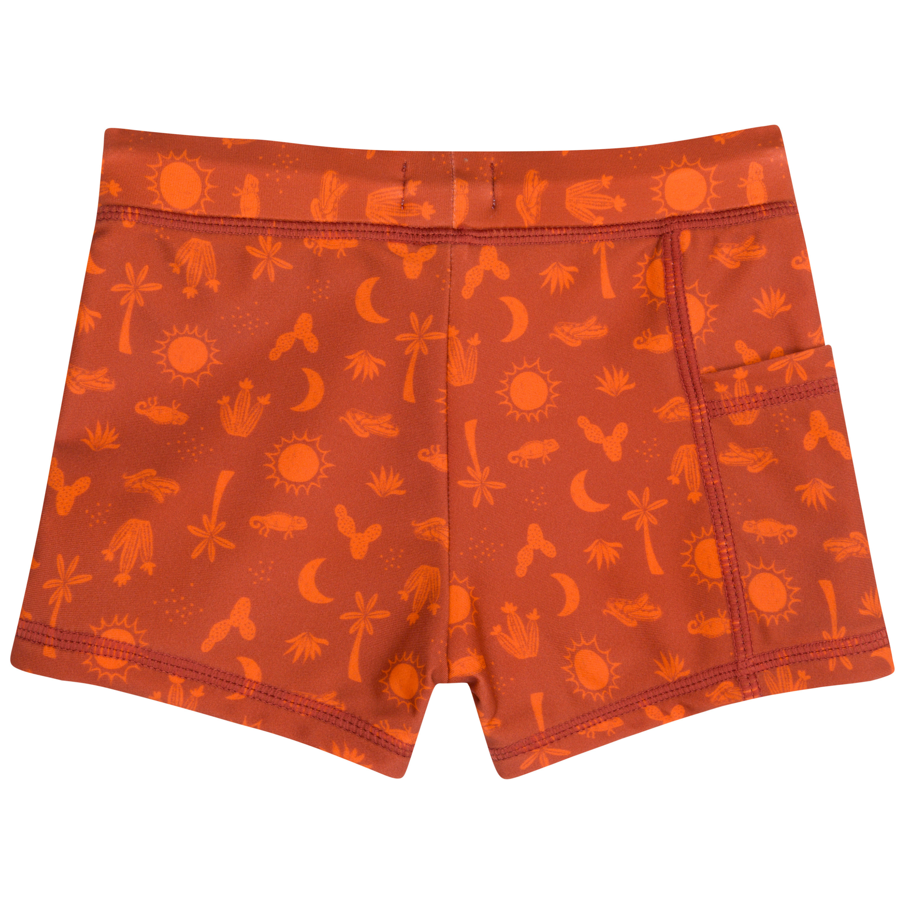 Kids Euro Swim Shorties | "Desert"-SwimZip UPF 50+ Sun Protective Swimwear & UV Zipper Rash Guards-pos6