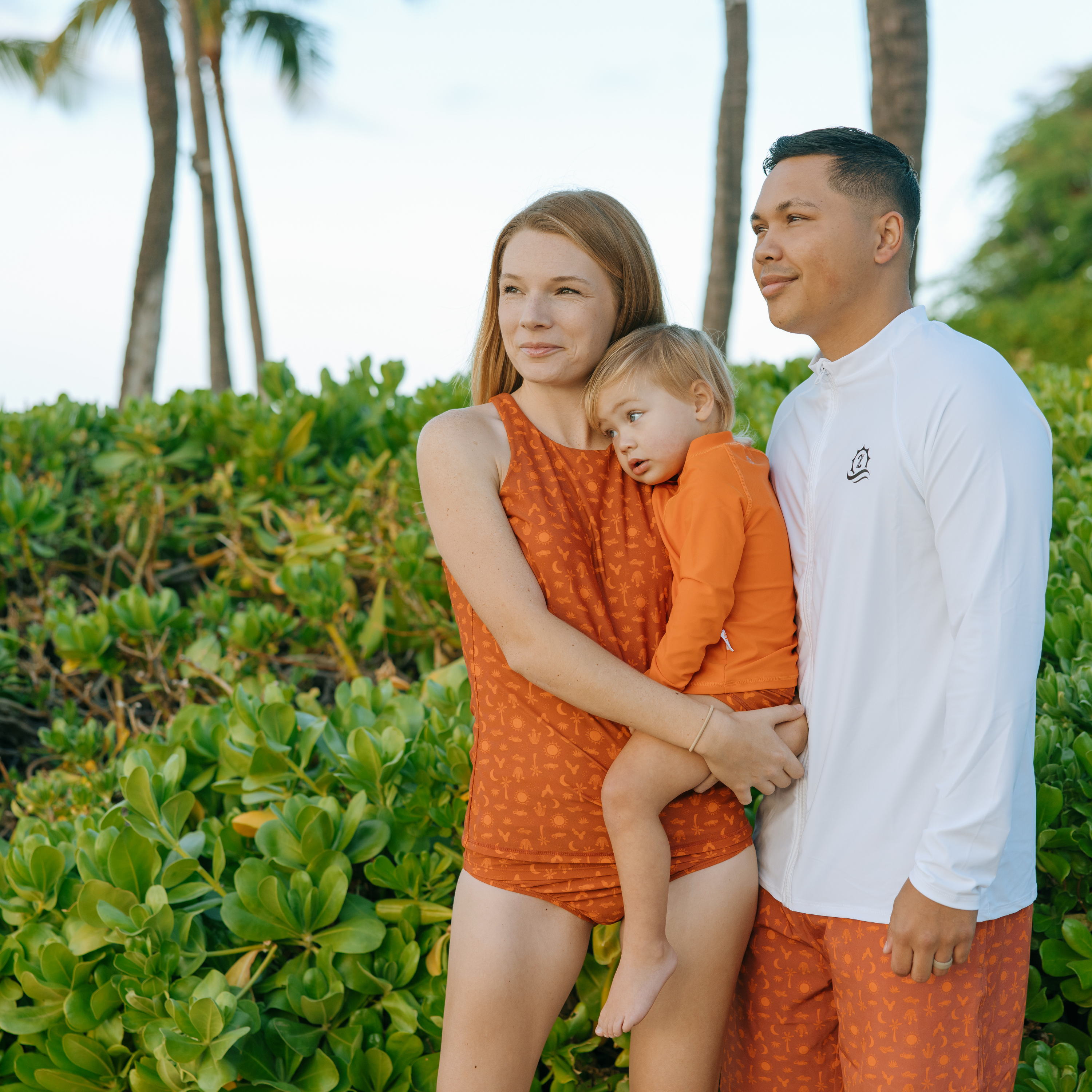 Kids UPF 50+ Long Sleeve Zipper Rash Guard Swim Shirt | "Desert Orange"-SwimZip UPF 50+ Sun Protective Swimwear & UV Zipper Rash Guards-pos7