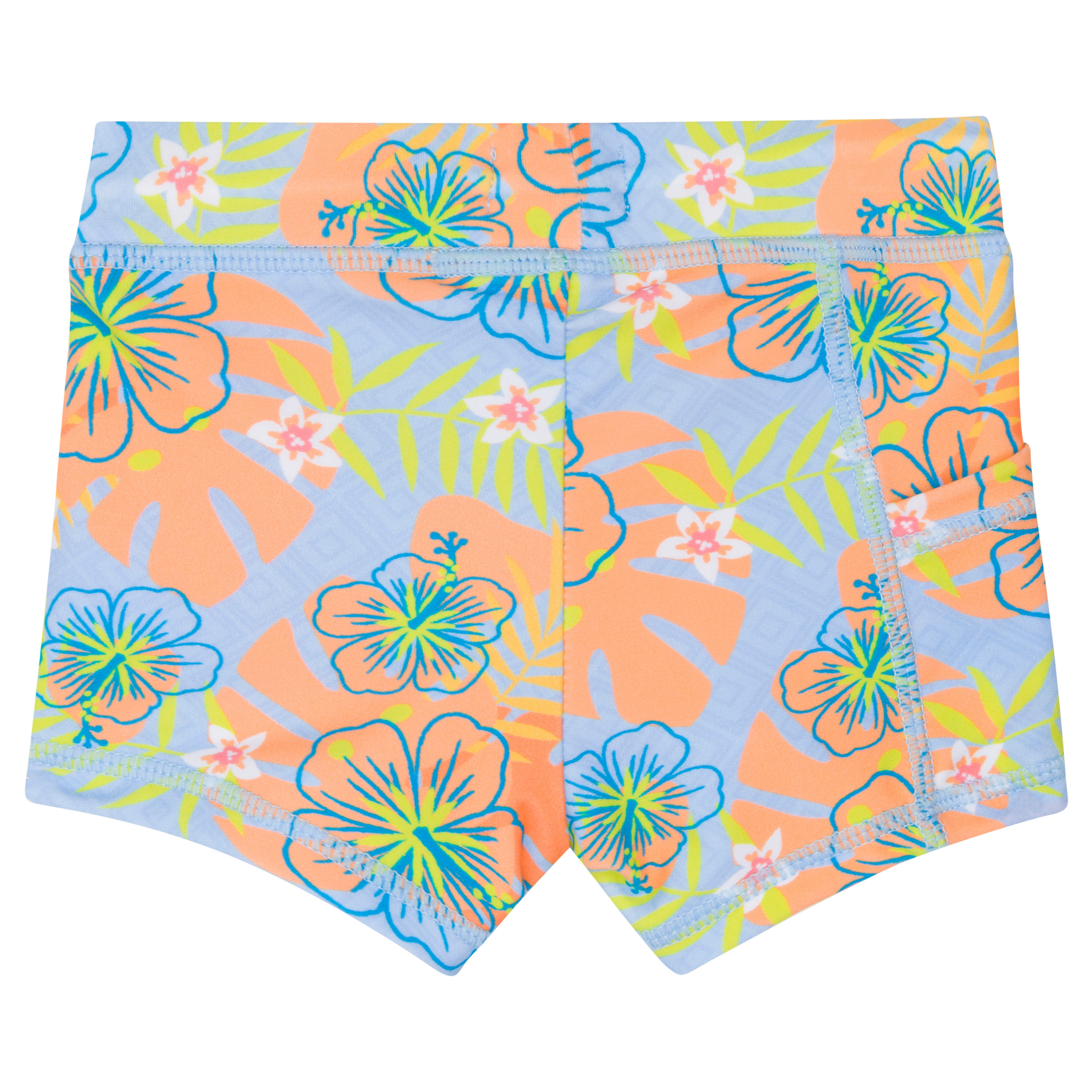 Kids Euro Swim Shorties | "Groovy"-SwimZip UPF 50+ Sun Protective Swimwear & UV Zipper Rash Guards-pos6
