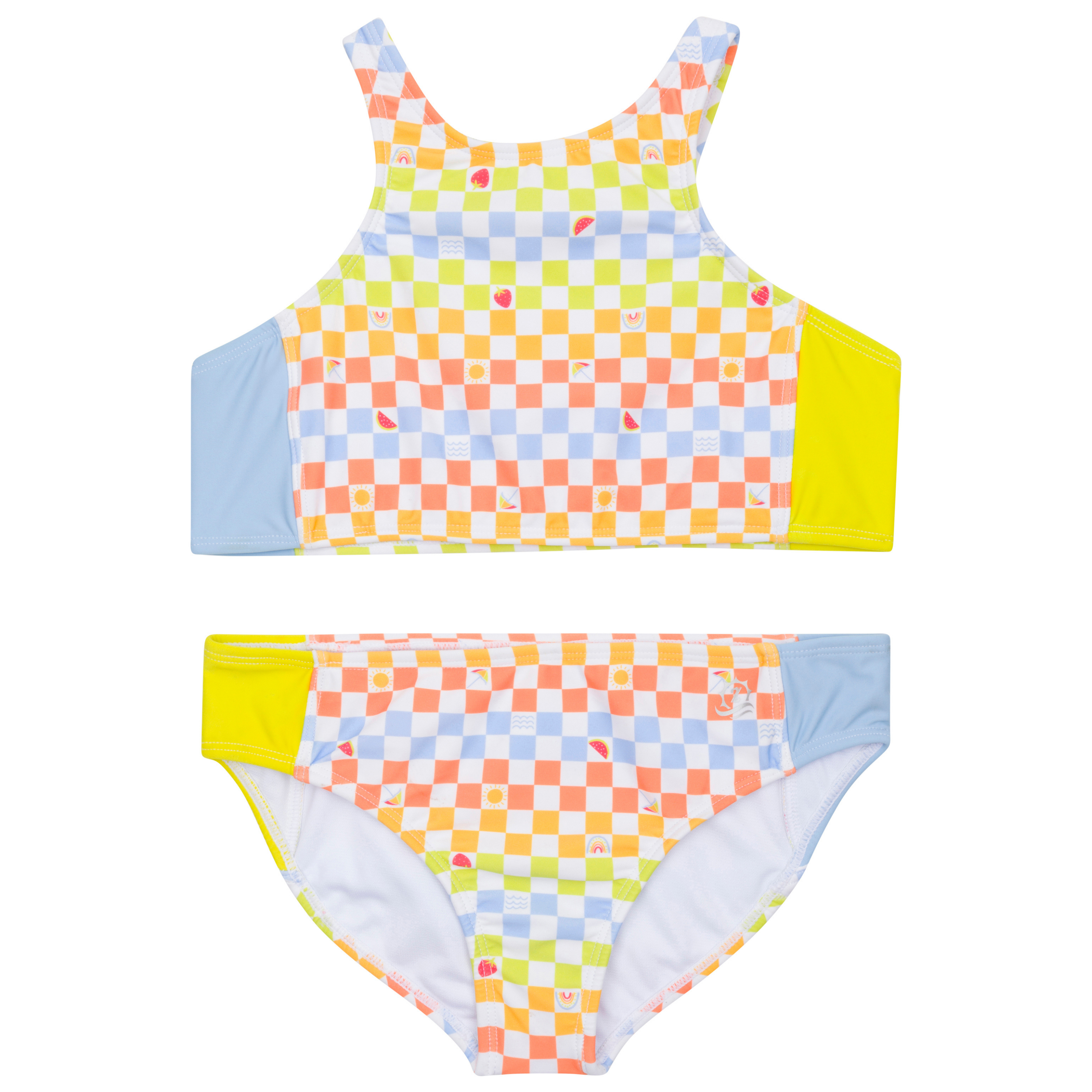 Girls Halter Top Bikini Set (2 Piece) | "Gamified"-2T-Gamified-SwimZip UPF 50+ Sun Protective Swimwear & UV Zipper Rash Guards-pos1