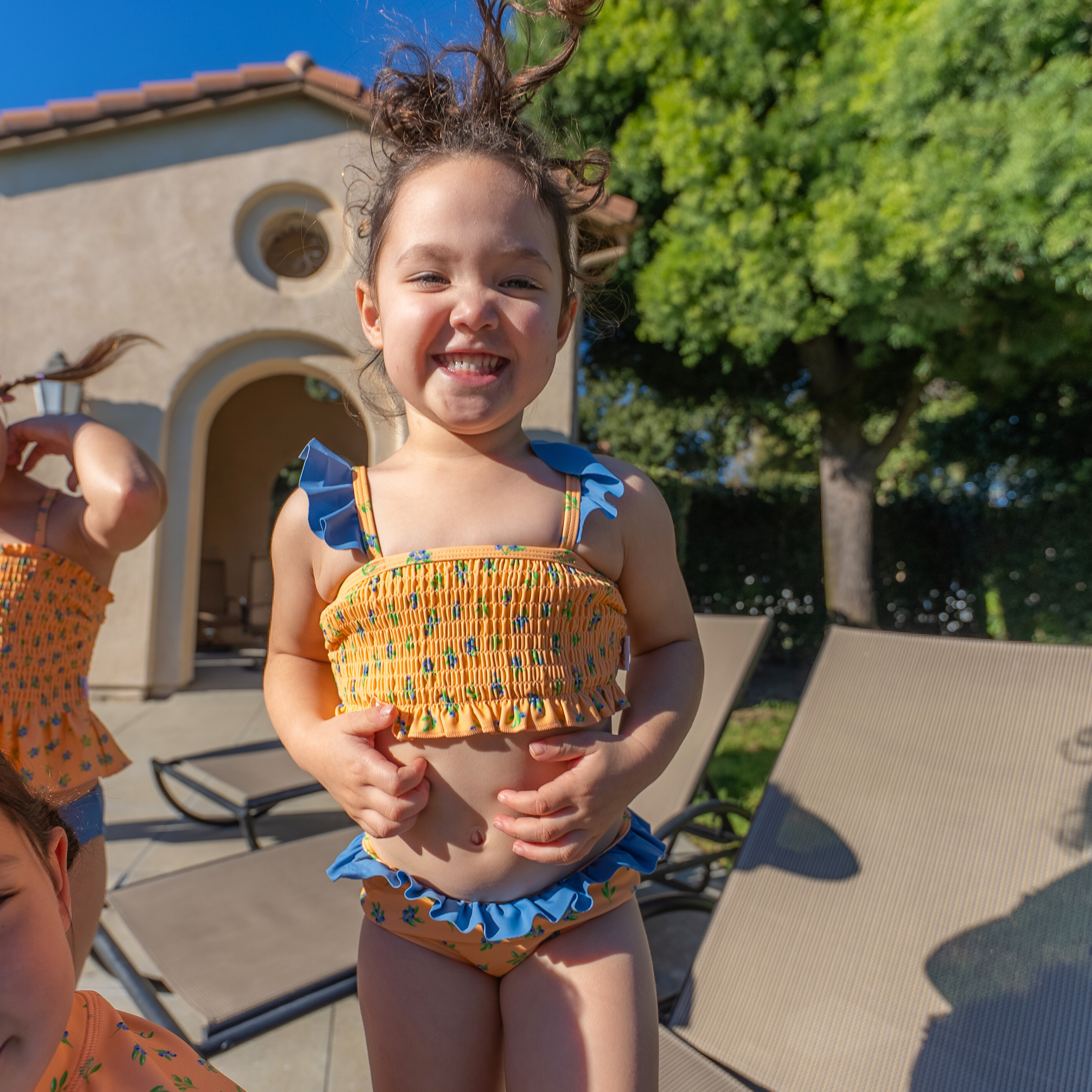Girls Smocked Bikini (2 Piece) - "Berry Bliss"-SwimZip UPF 50+ Sun Protective Swimwear & UV Zipper Rash Guards-pos2