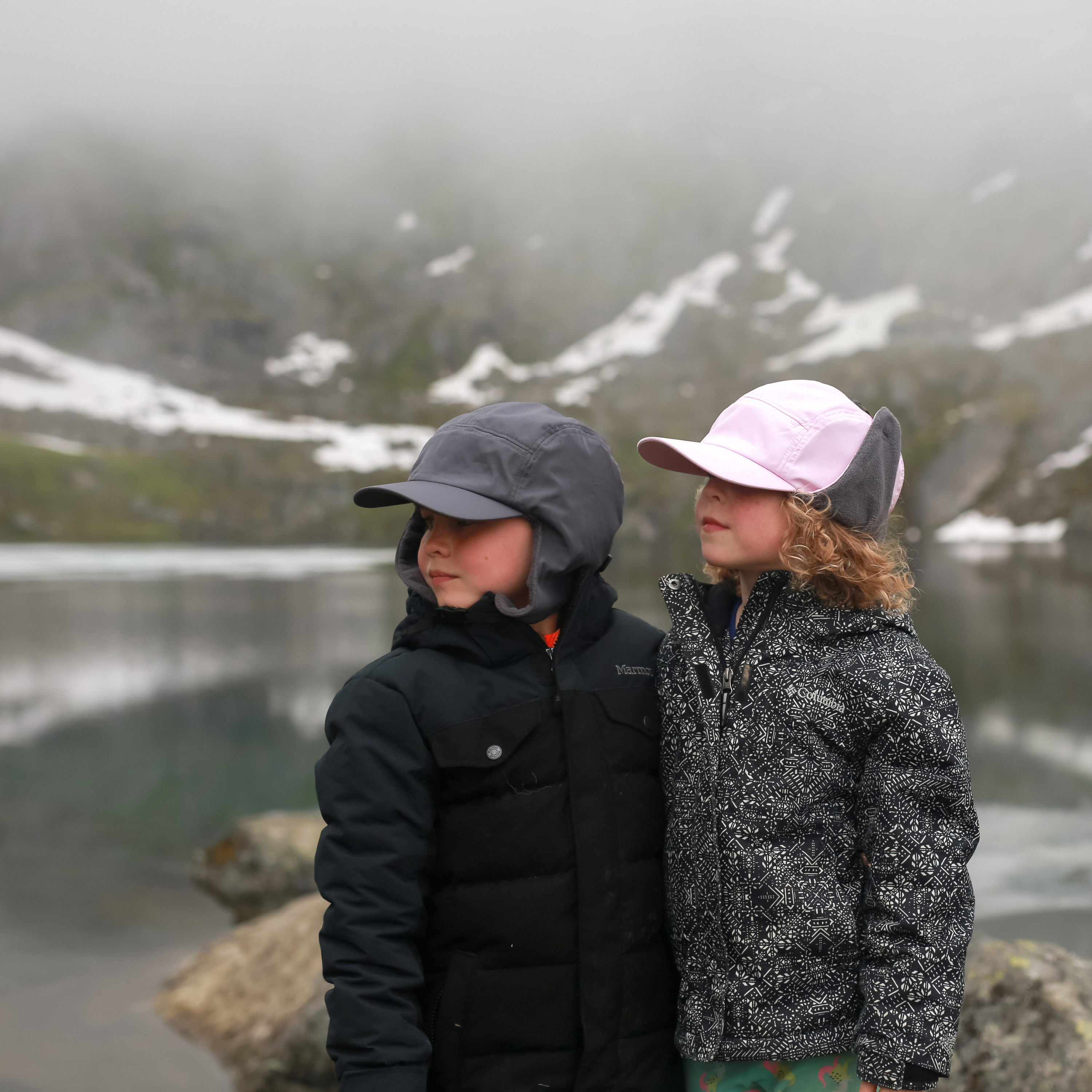 Kids Arctic Chill Winter Convertible Sun Hat - Dark Grey-SwimZip UPF 50+ Sun Protective Swimwear & UV Zipper Rash Guards-pos3