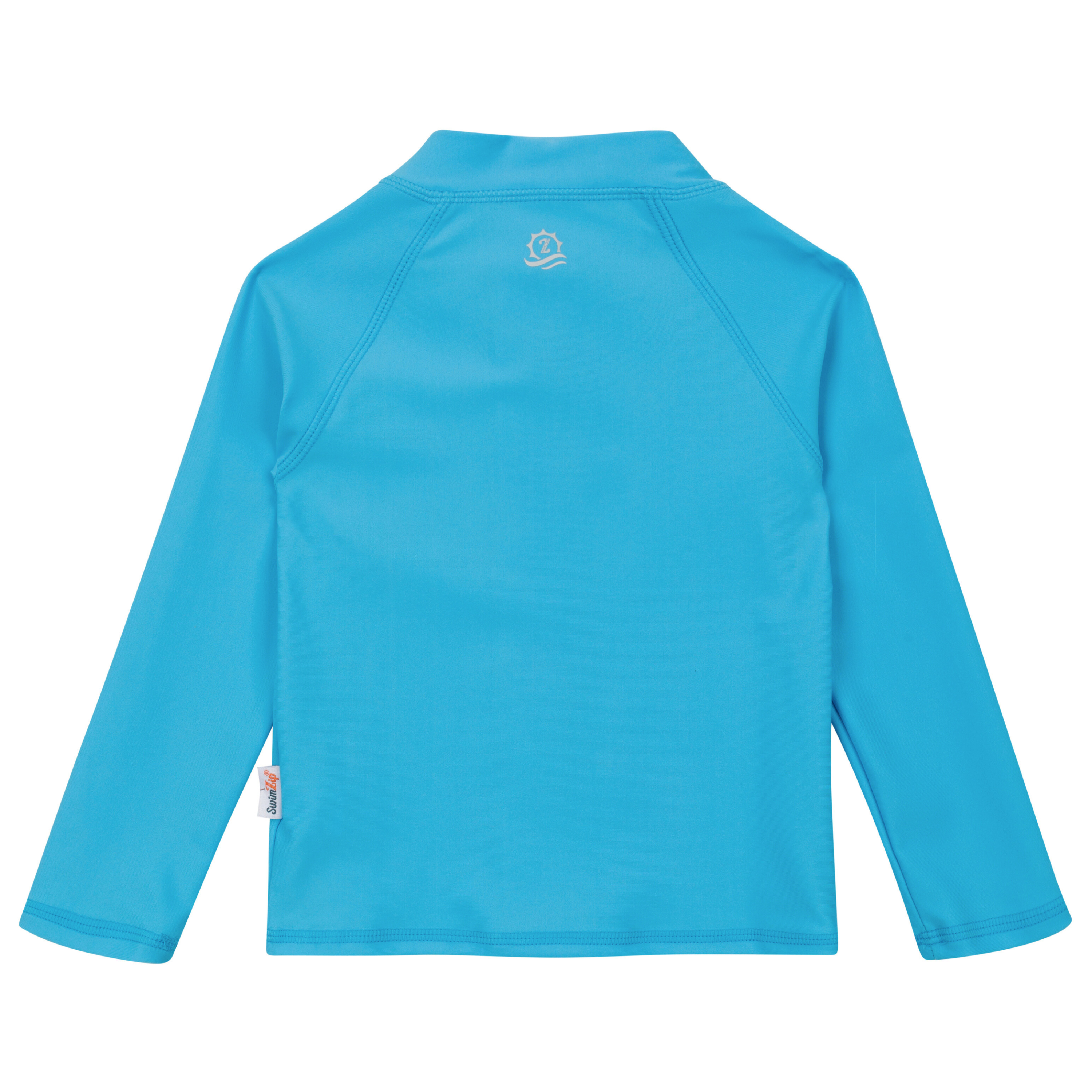 Kids UPF 50+ Long Sleeve Zipper Rash Guard Swim Shirt | "Aqua"-SwimZip UPF 50+ Sun Protective Swimwear & UV Zipper Rash Guards-pos6