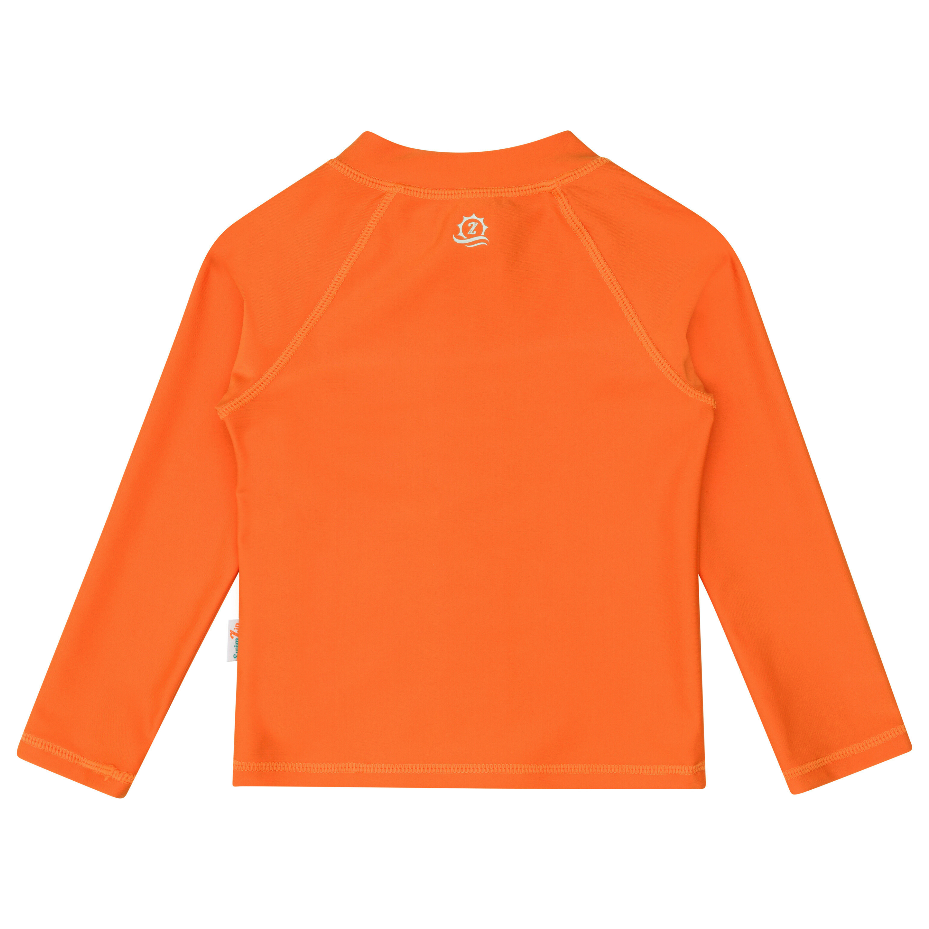 Kids UPF 50+ Long Sleeve Zipper Rash Guard Swim Shirt | "Desert Orange"-SwimZip UPF 50+ Sun Protective Swimwear & UV Zipper Rash Guards-pos8
