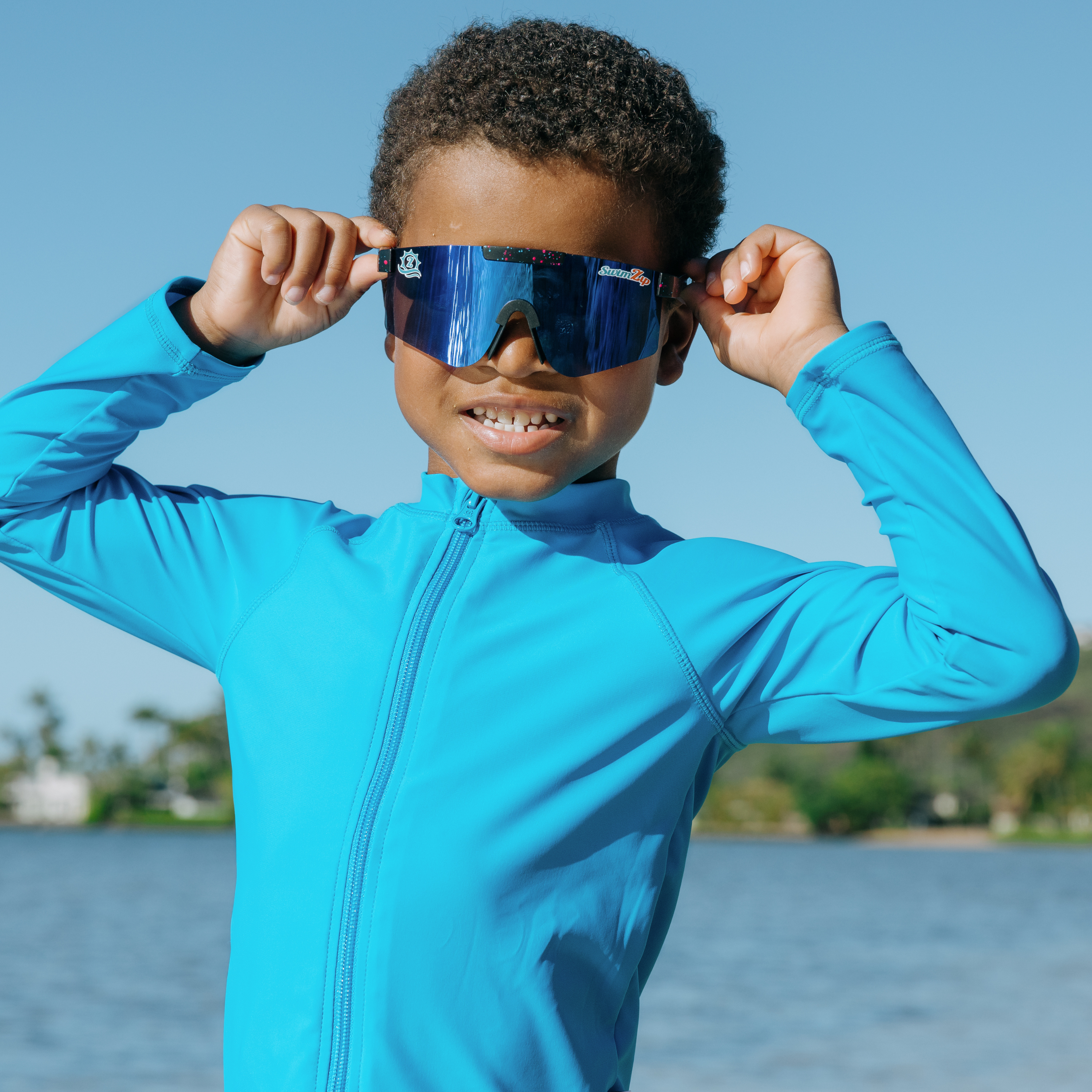 Viper Style UV Sunglasses | Sapphire Sea-SwimZip UPF 50+ Sun Protective Swimwear & UV Zipper Rash Guards-pos2