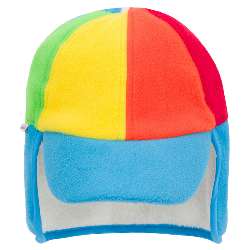 Kids Frosty Fleece Winter Flap Hat - Rainbow-SwimZip UPF 50+ Sun Protective Swimwear & UV Zipper Rash Guards-pos7