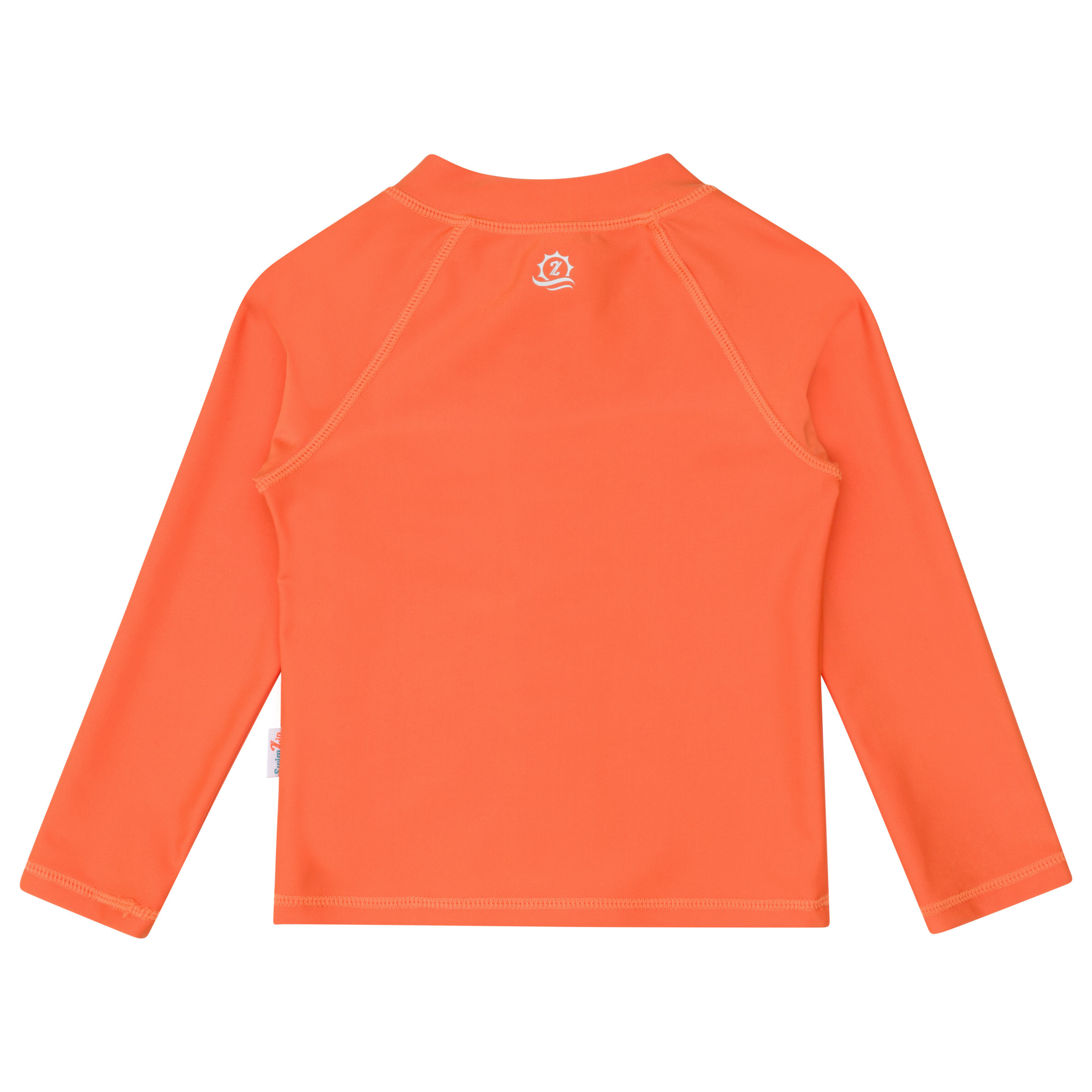 Kids UPF 50+ Long Sleeve Zipper Rash Guard Swim Shirt | "Desert Orange"-SwimZip UPF 50+ Sun Protective Swimwear & UV Zipper Rash Guards-pos7